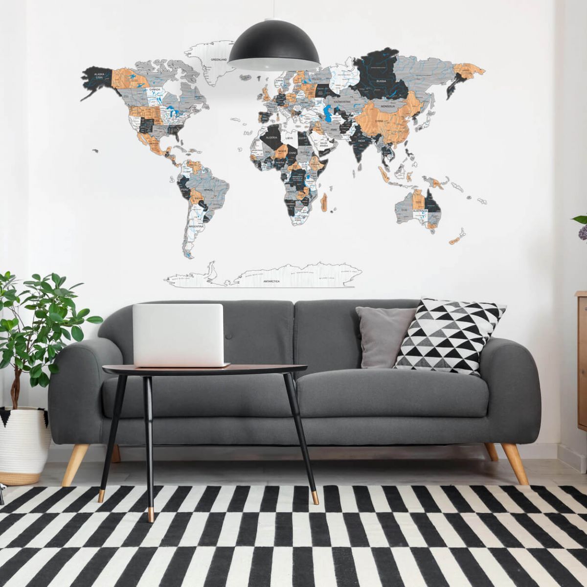 Full colour 3D Wooden World Map | 68travel Full colour 3D Wooden World Map | 68travel