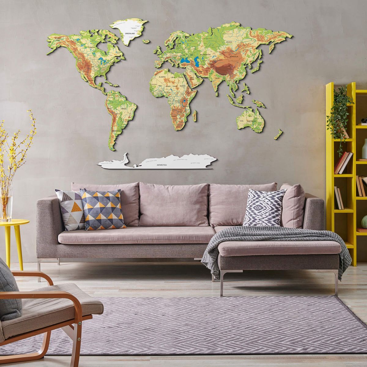 Full colour 3D Wooden World Map | 68travel Full colour 3D Wooden World Map | 68travel