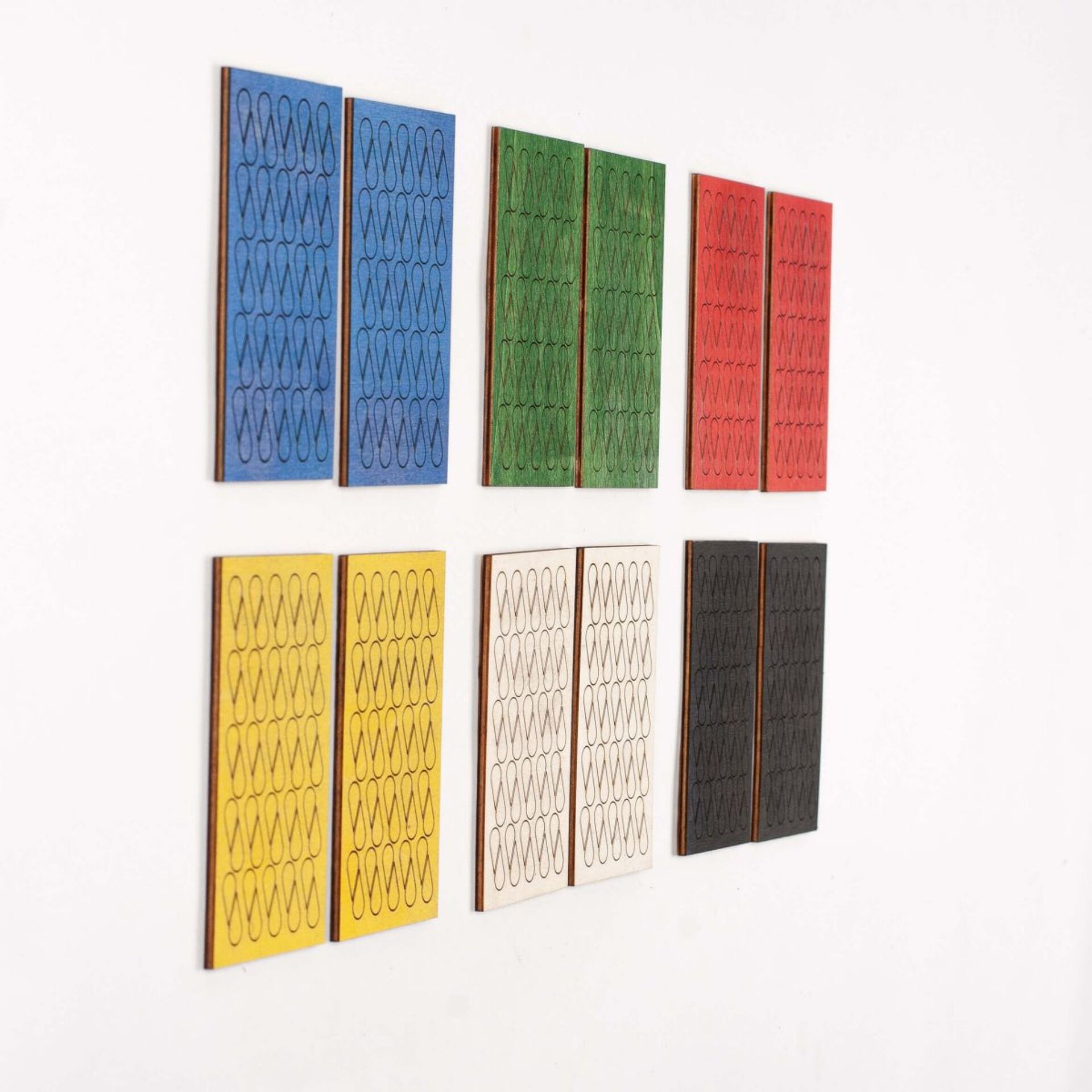 Houten Kaartmarkeerders Plakbaar - Set van 50 (Diverse Kleuren)