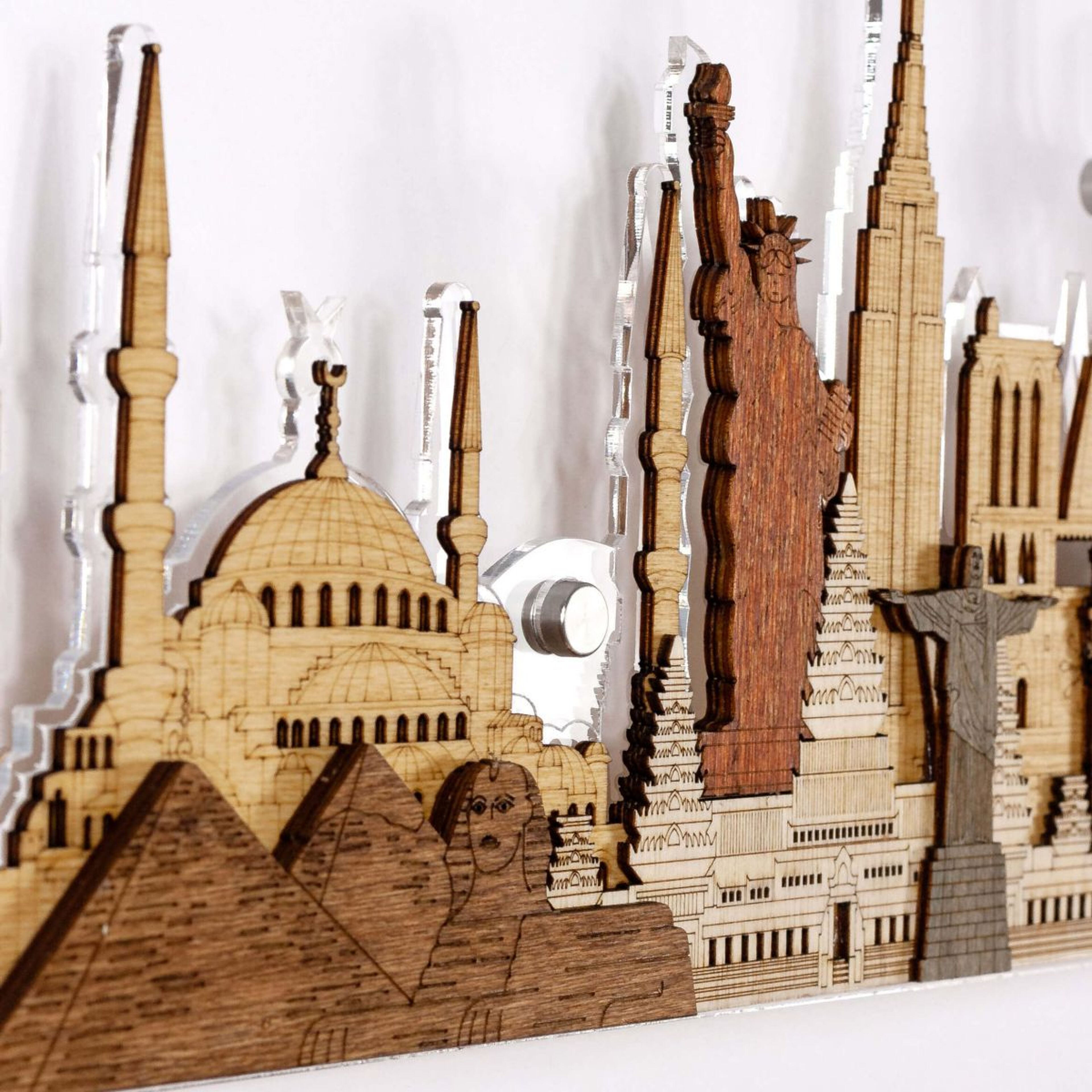 Support en acrylique pour panneau des monuments 3D