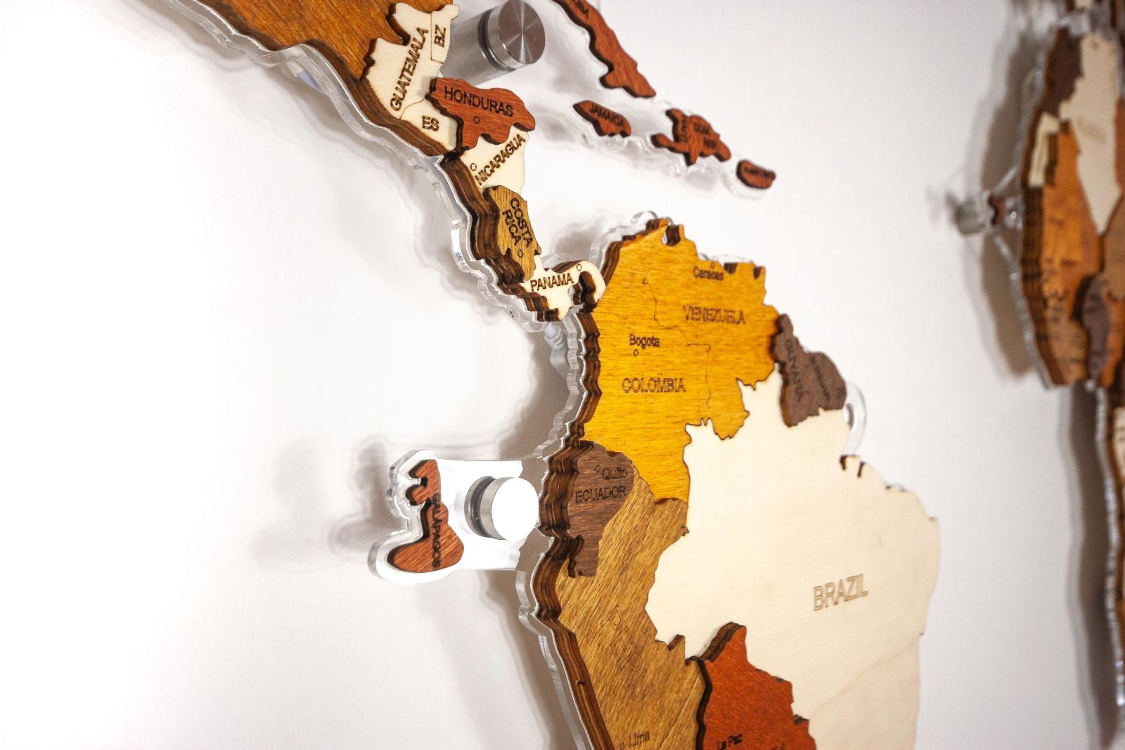 木製世界地図用アクリルベース