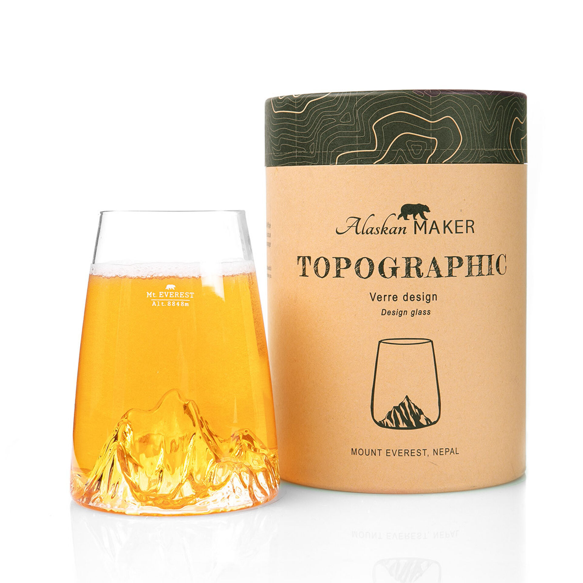 Alaskan Maker Long Drink topografický pohár