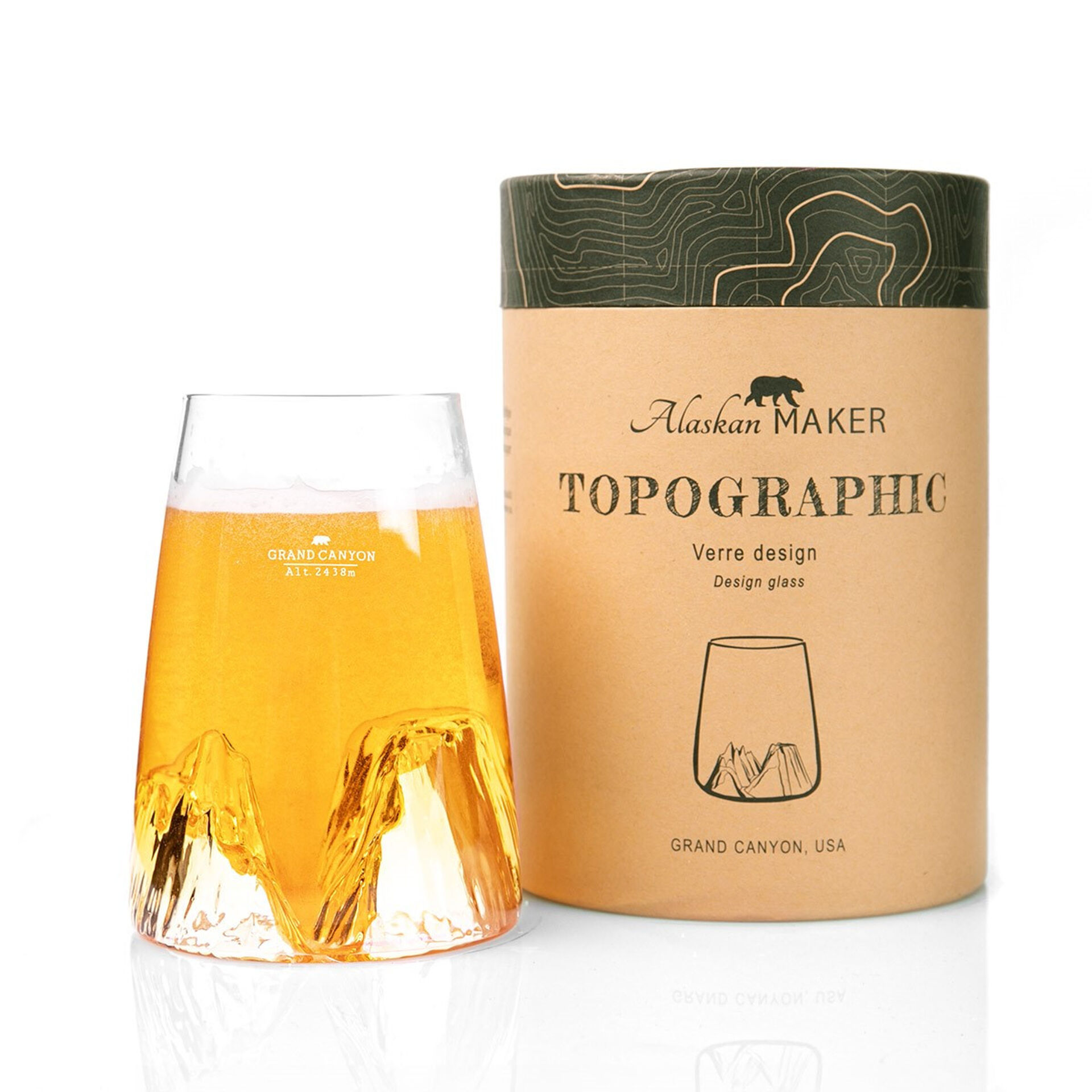 Bicchiere topografico Alaskan Maker Long Drink