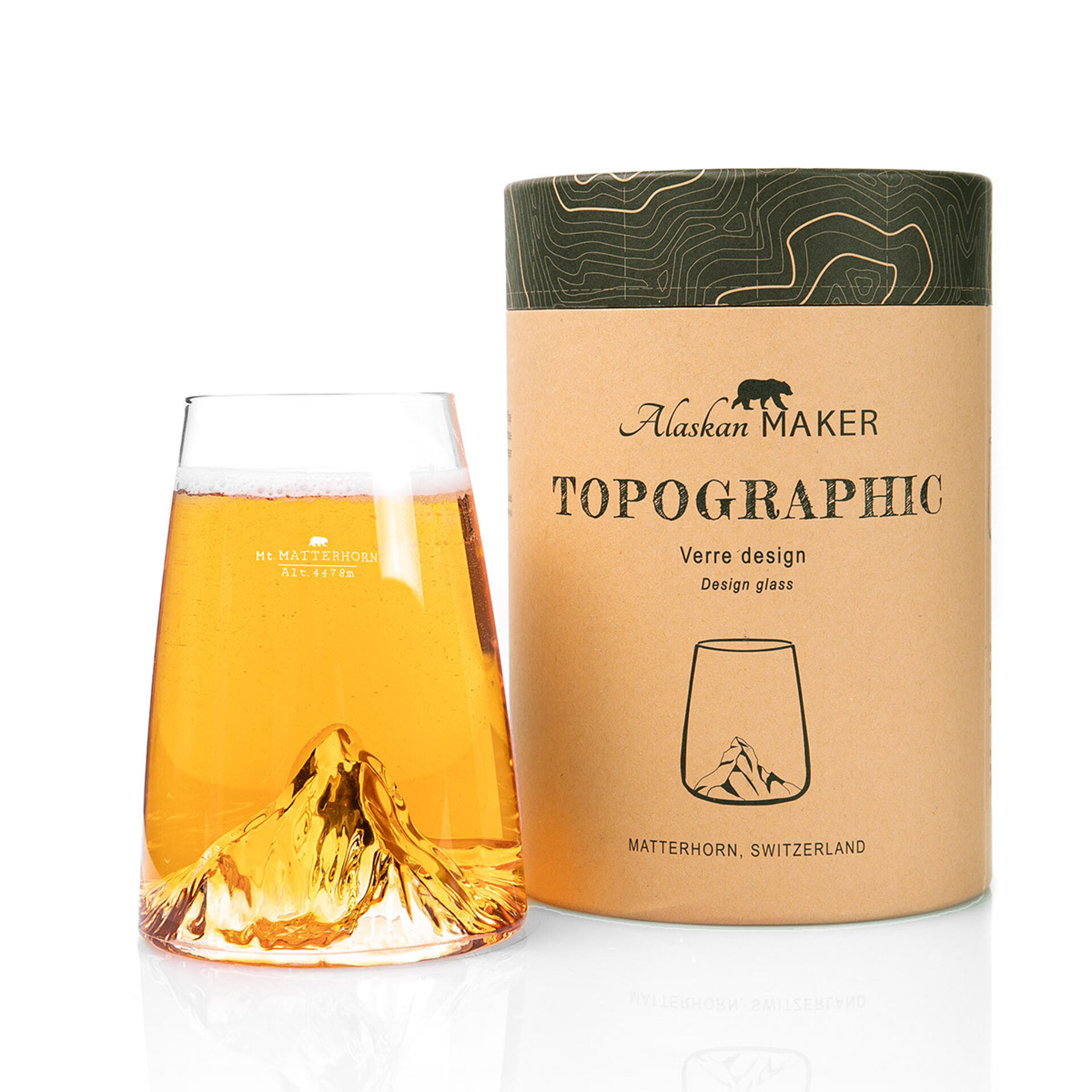 Bicchiere topografico Alaskan Maker Long Drink