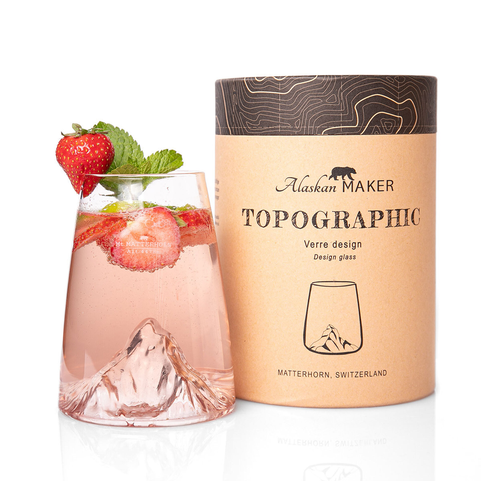 Bicchiere topografico Alaskan Maker Long Drink