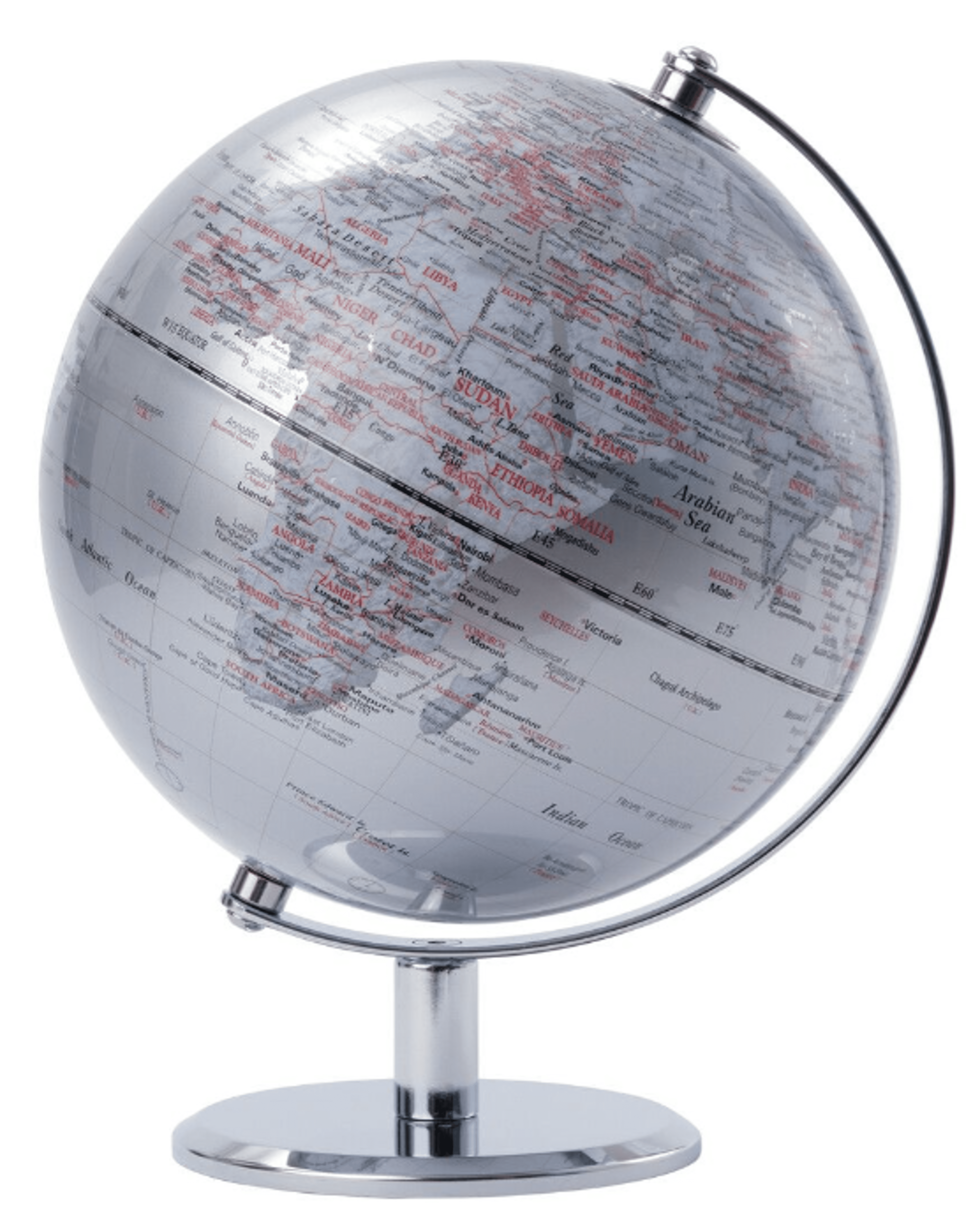 Emform Lunar Silver 20cm Globe terrestre