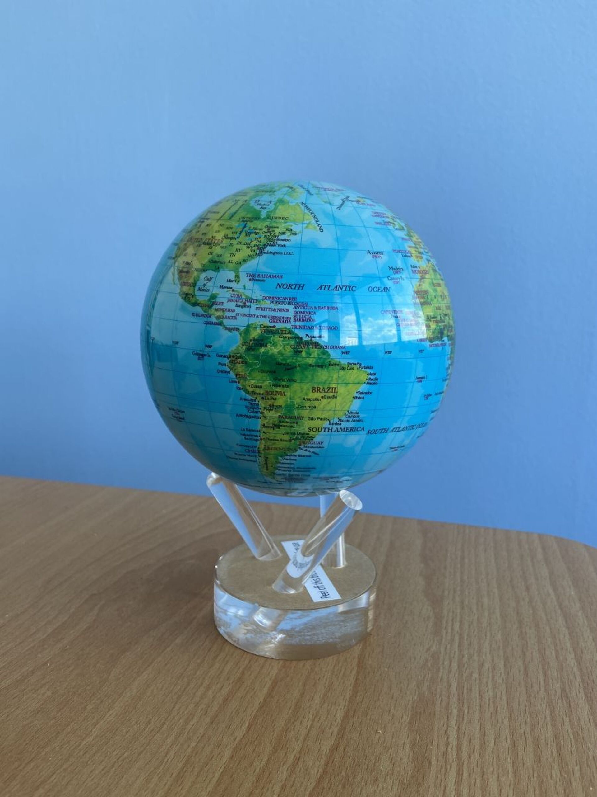 MOVA Relief Map Blue Gloss Finish Globo auto-rotativo