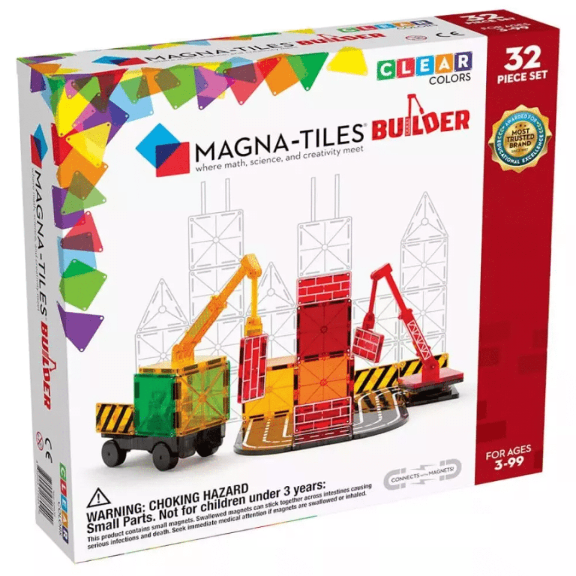 Magna-Tiles Builder 32-osainen magneettinen rakennussarja