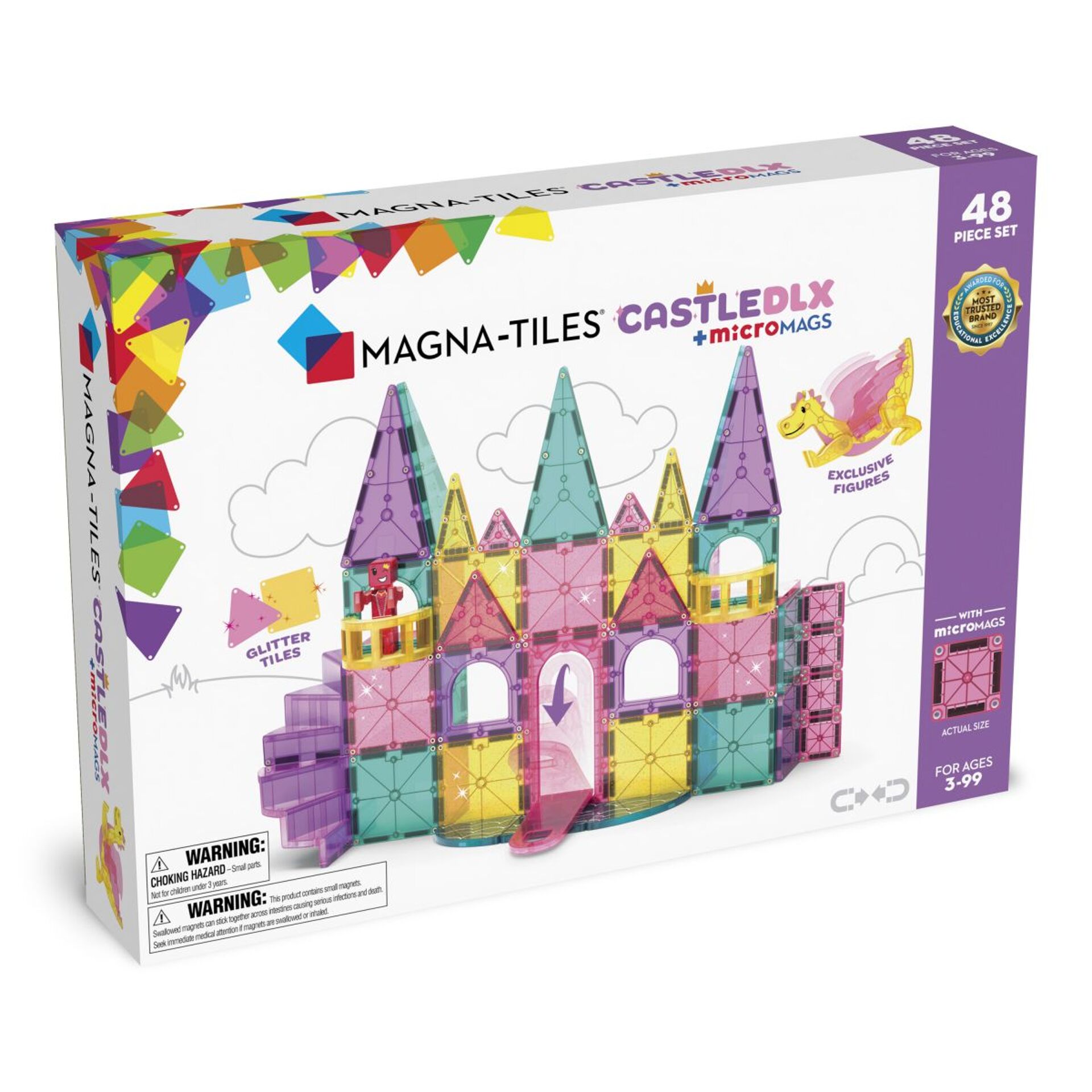 Magna-Tiles Magnetischer Baukasten Castle DLX 48 Teile