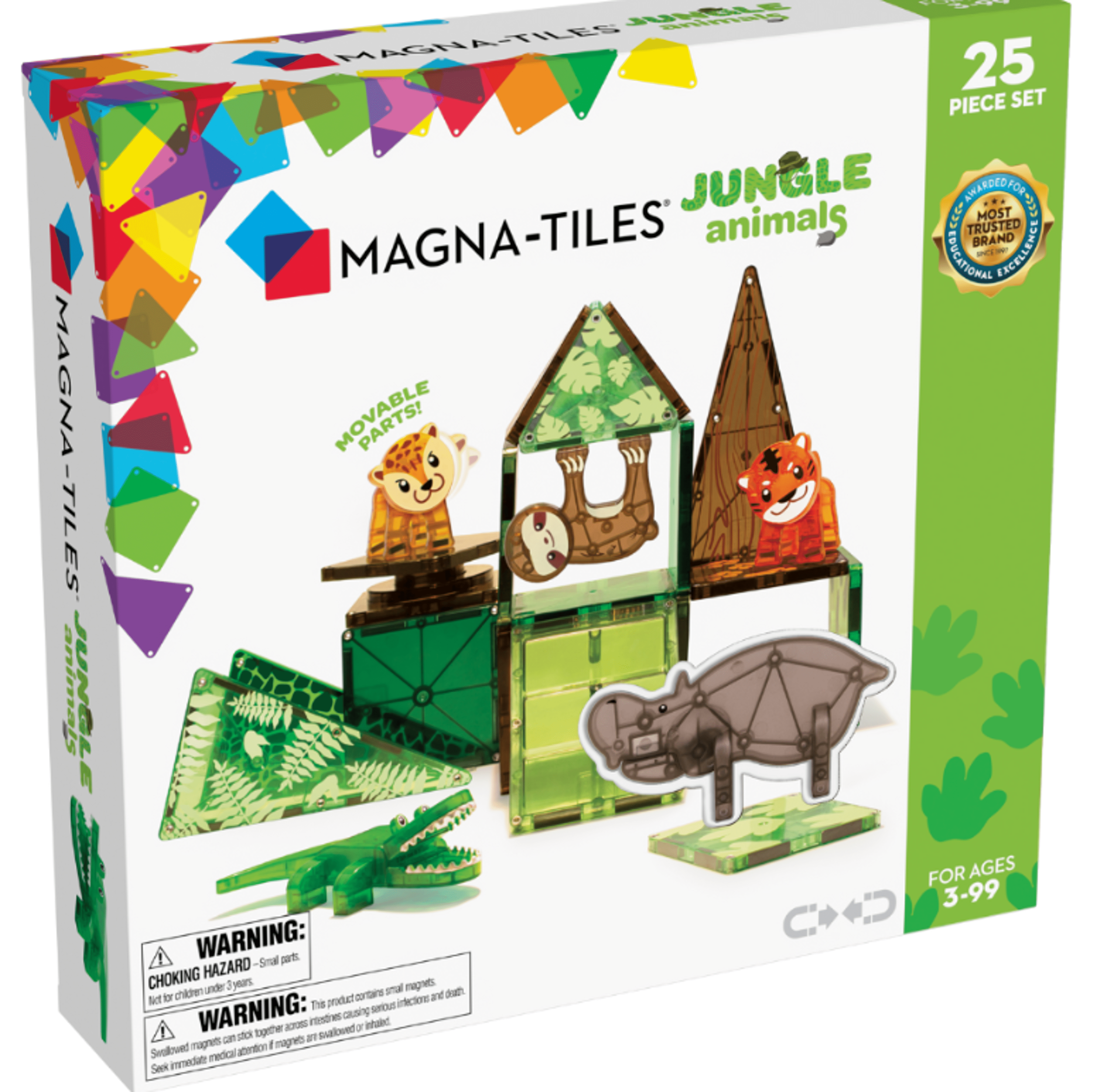 Magna-Tiles Jungle Animals 25-Piece building set