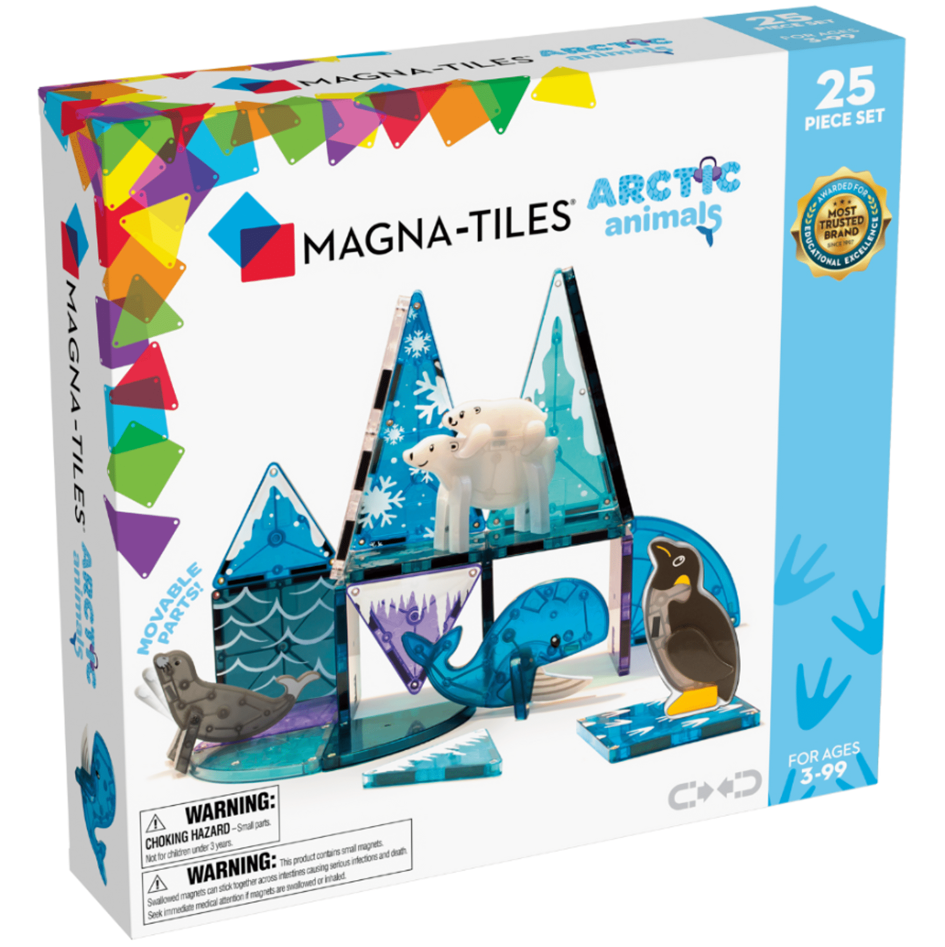 Magna-Tiles Arctic Magnetic Building Set 25 piese