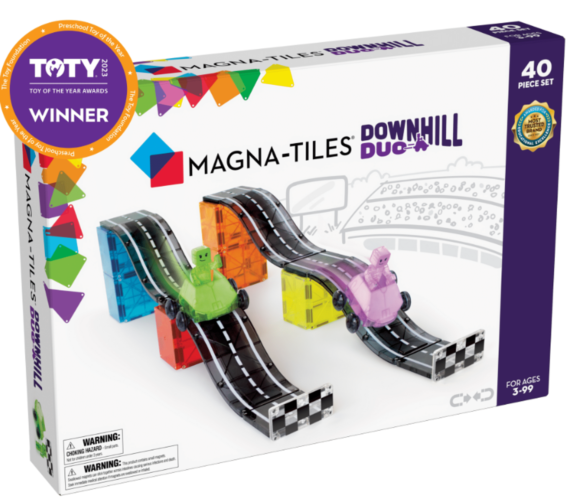 Magna-Tiles Downhill Duo 40-Piece Set Magnetic Kit