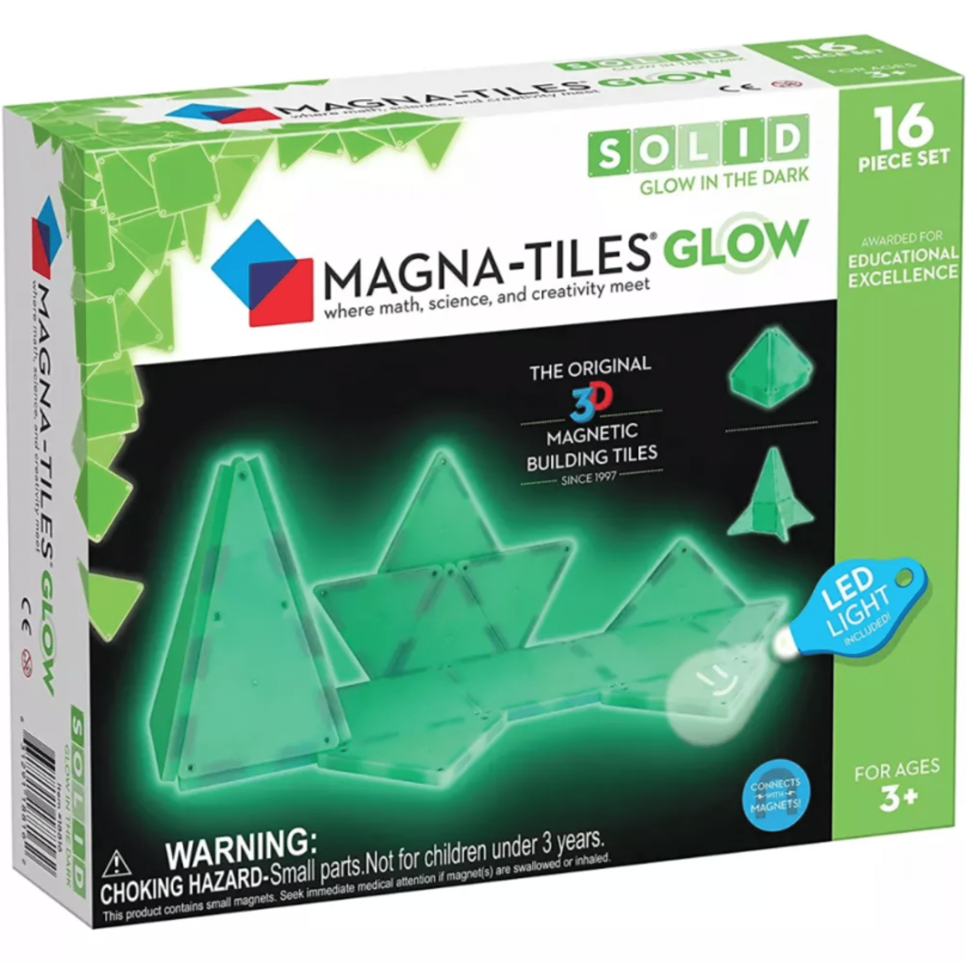 Set de construcție Magna-Tiles Glow 16 piese