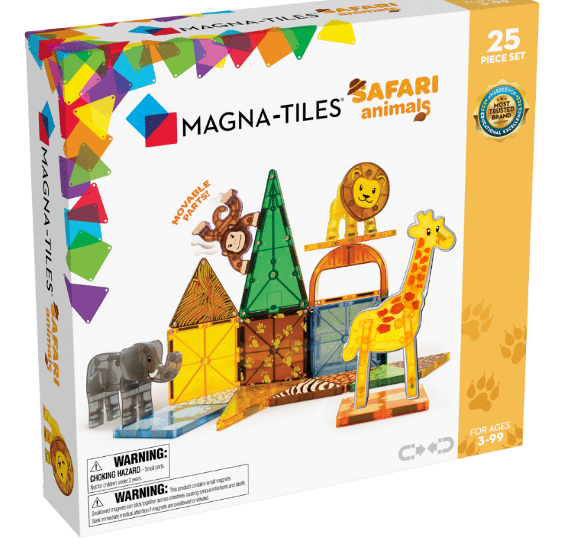 Magna-Tiles Safari Animals Set magnetic de 25 de piese