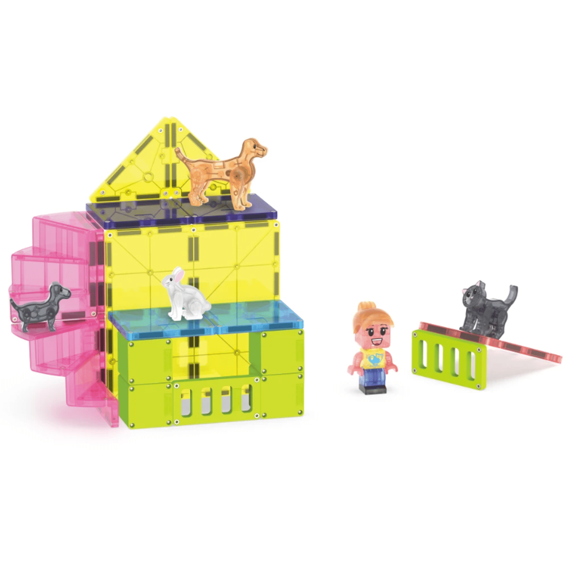 Magna-Tiles Magnetic Pet Playhouse 50 de bucăți