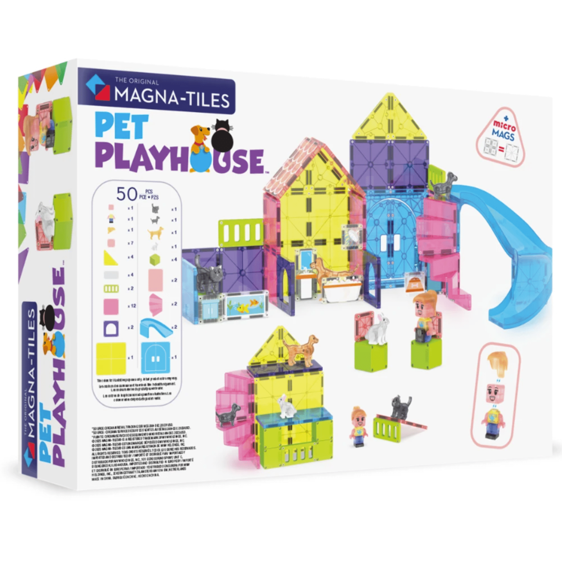 Magna-Tiles Magnetic Pet Playhouse 50 de bucăți