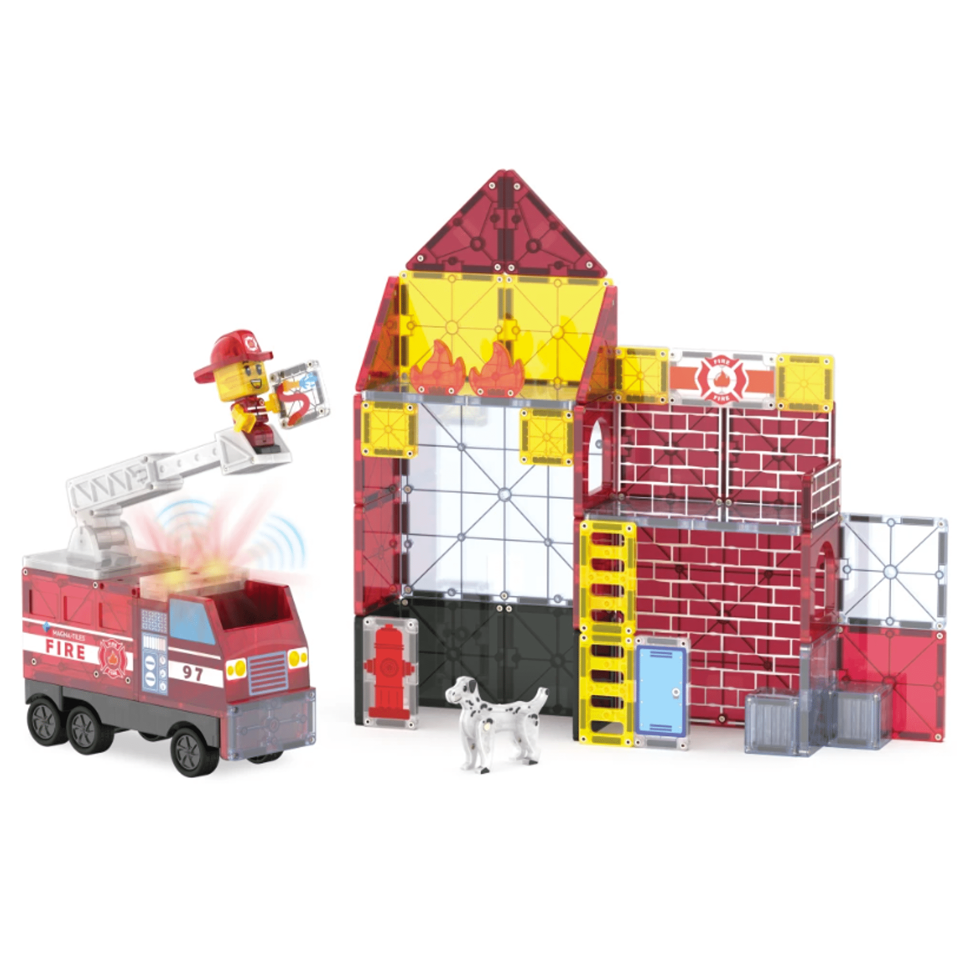 Magna-Tiles microMAGS Fire Station 50 piese