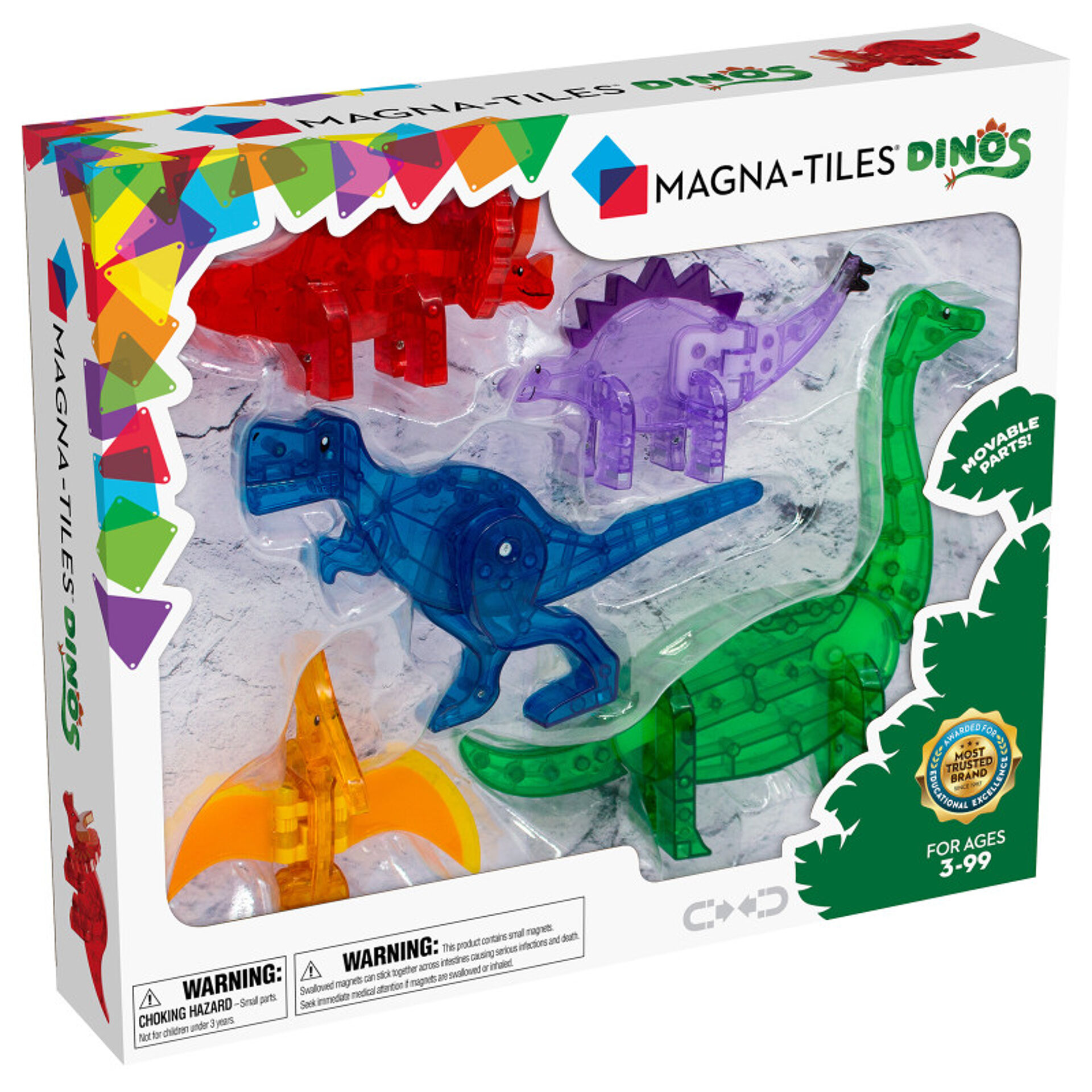 Magna-Tiles Magnetische set Dinos 5 stuks