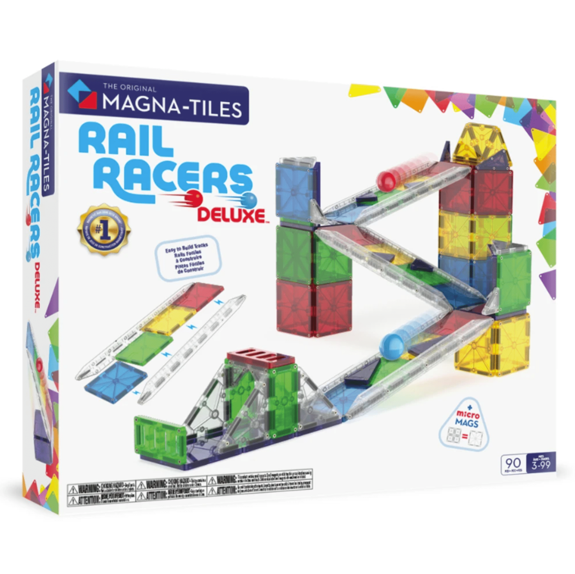 Magna-Tiles Magnetic Rail Racers Deluxe 90 brikker