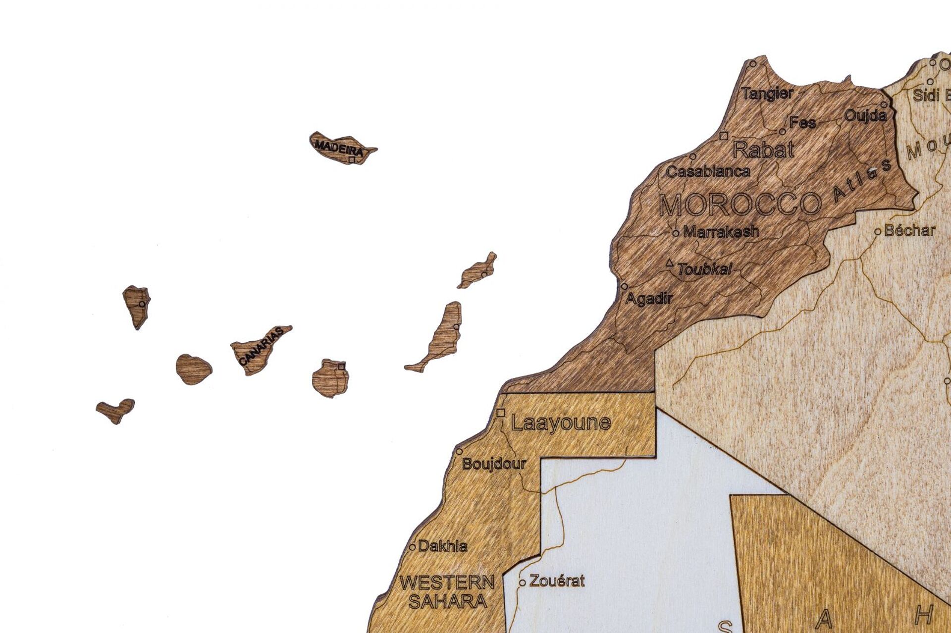 Drewniana mapa Afryki