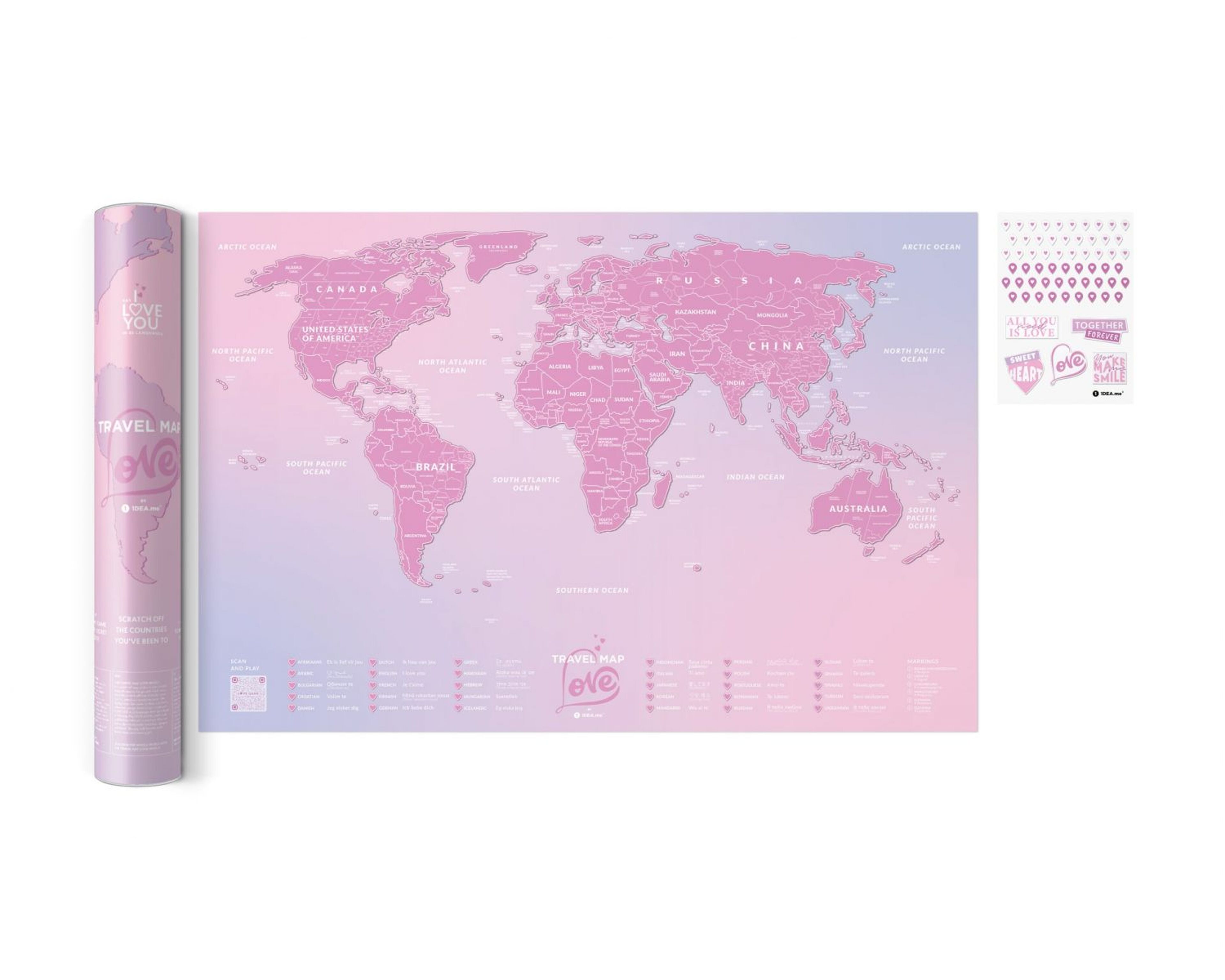 Love World Scratch-off Travel Map