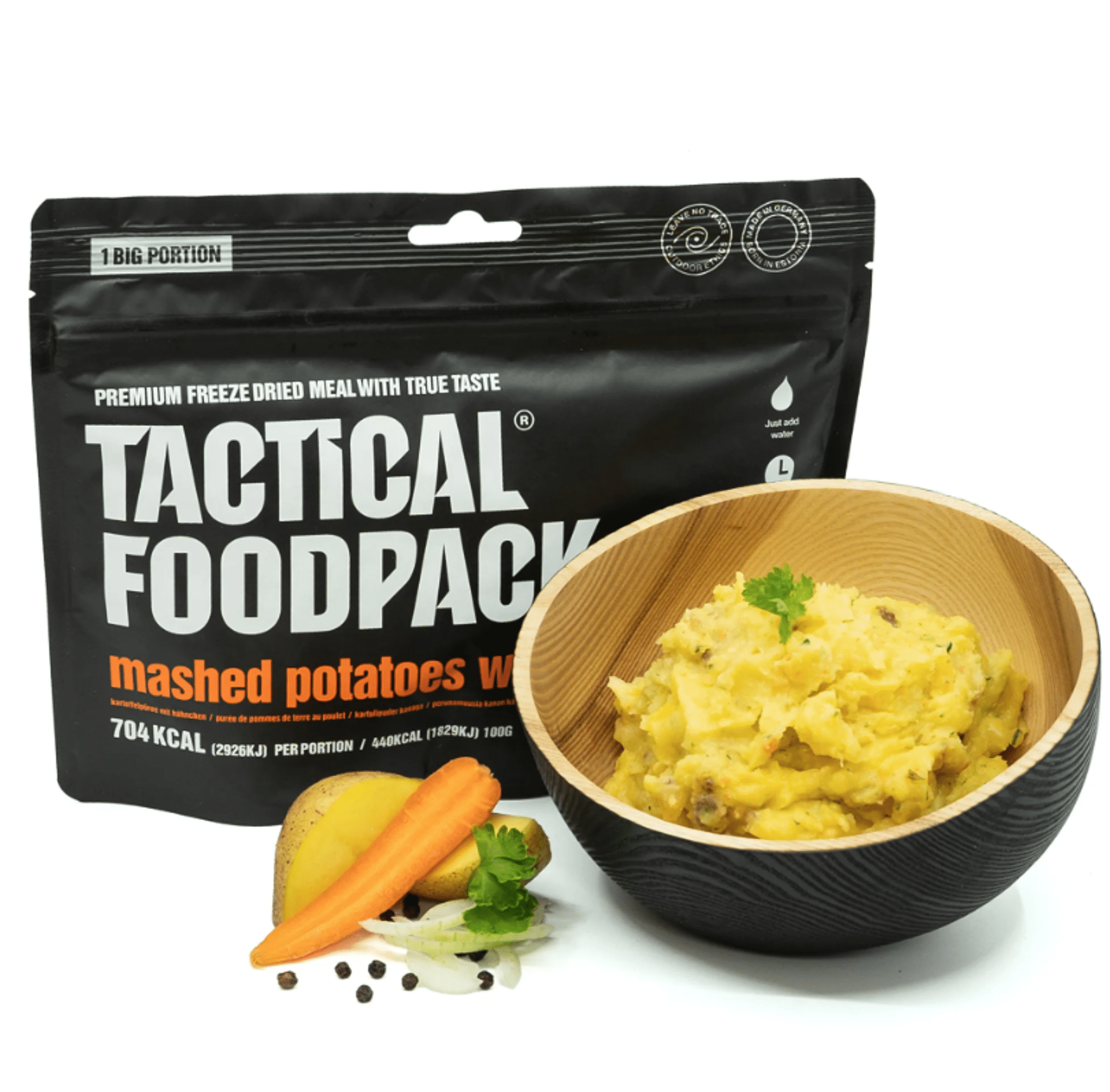 Puré de batata com frango da Tactical Foodpack