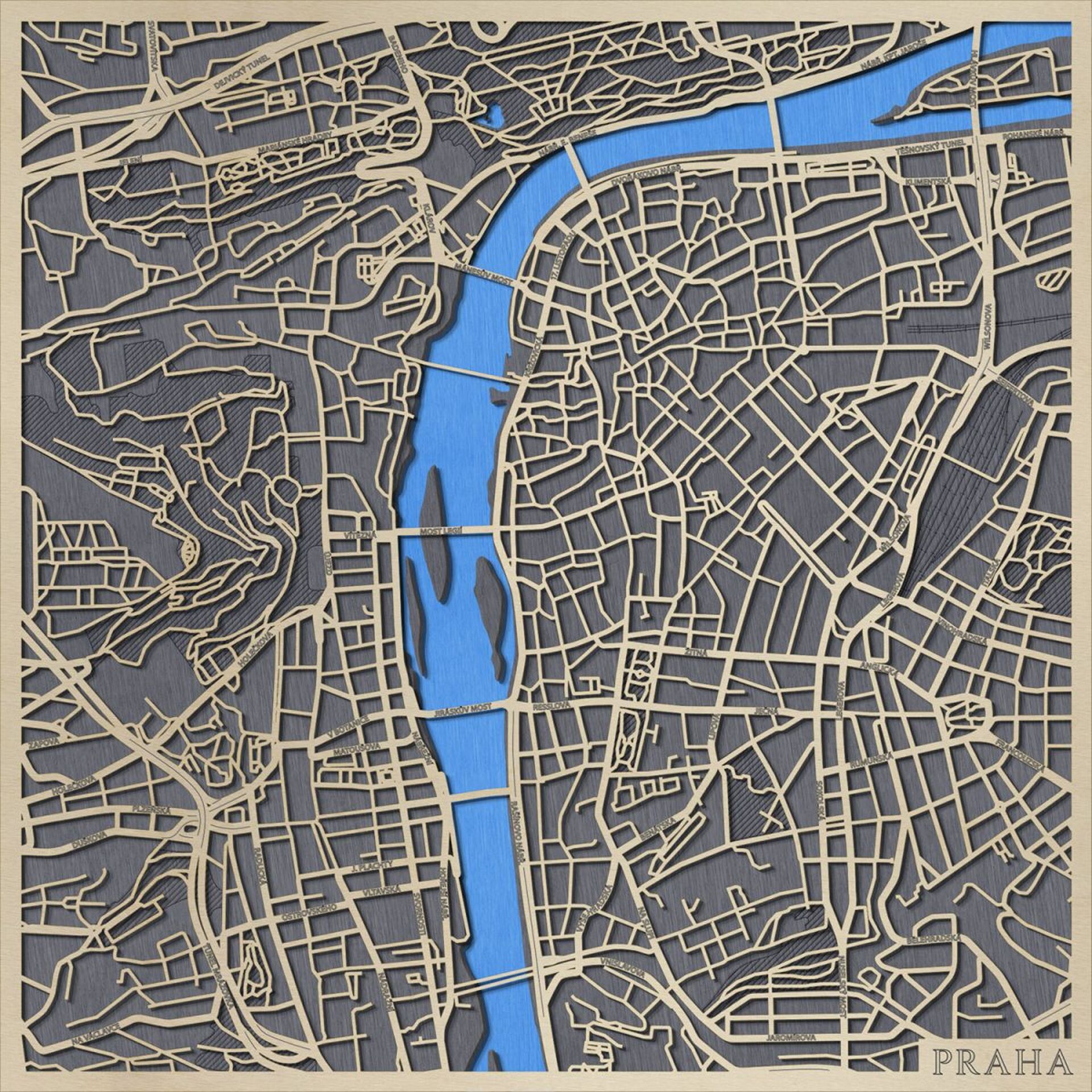 Prague - ville en bois 3D City Map