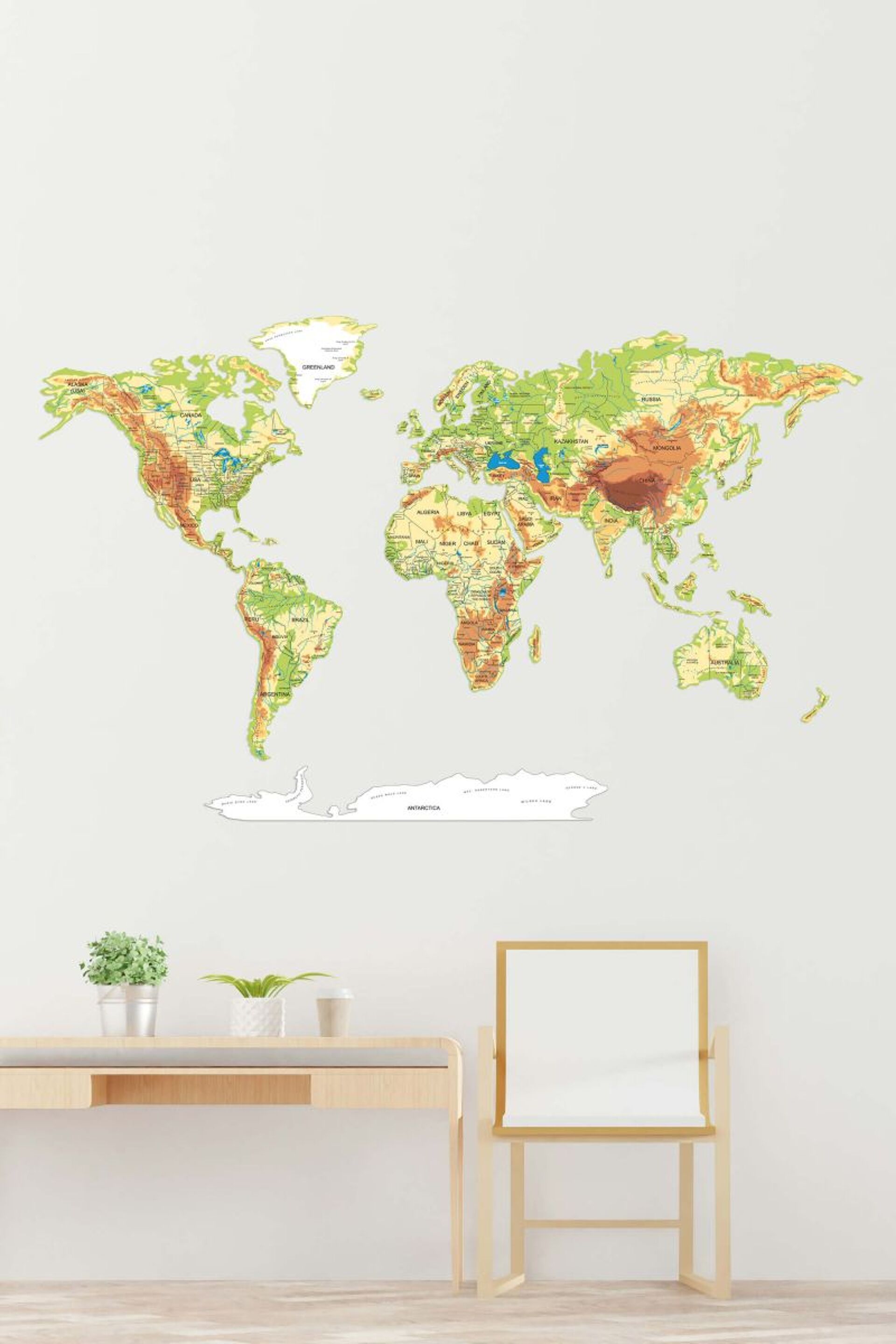 Sticker Map of the World Decal