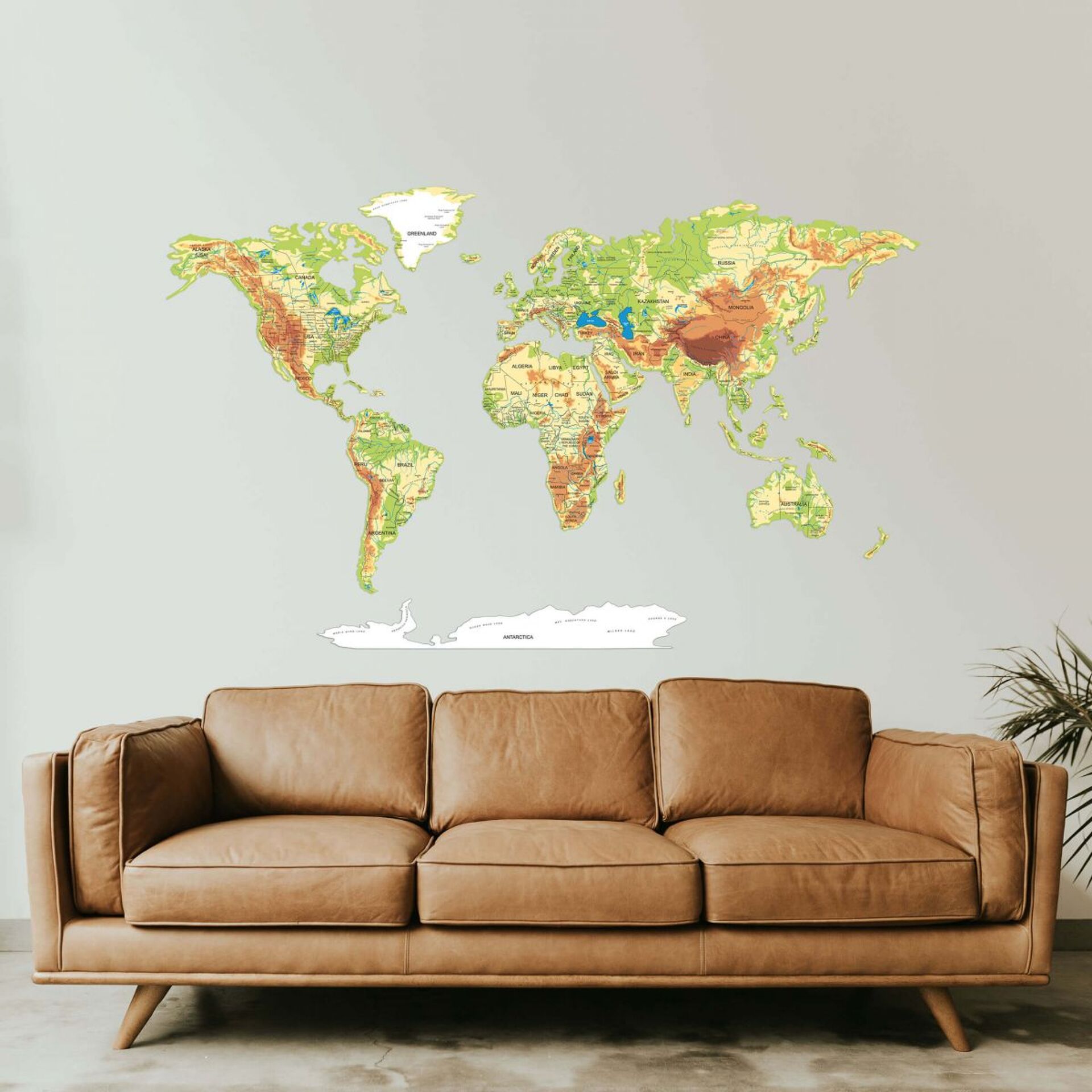 Sticker Map of the World Decal