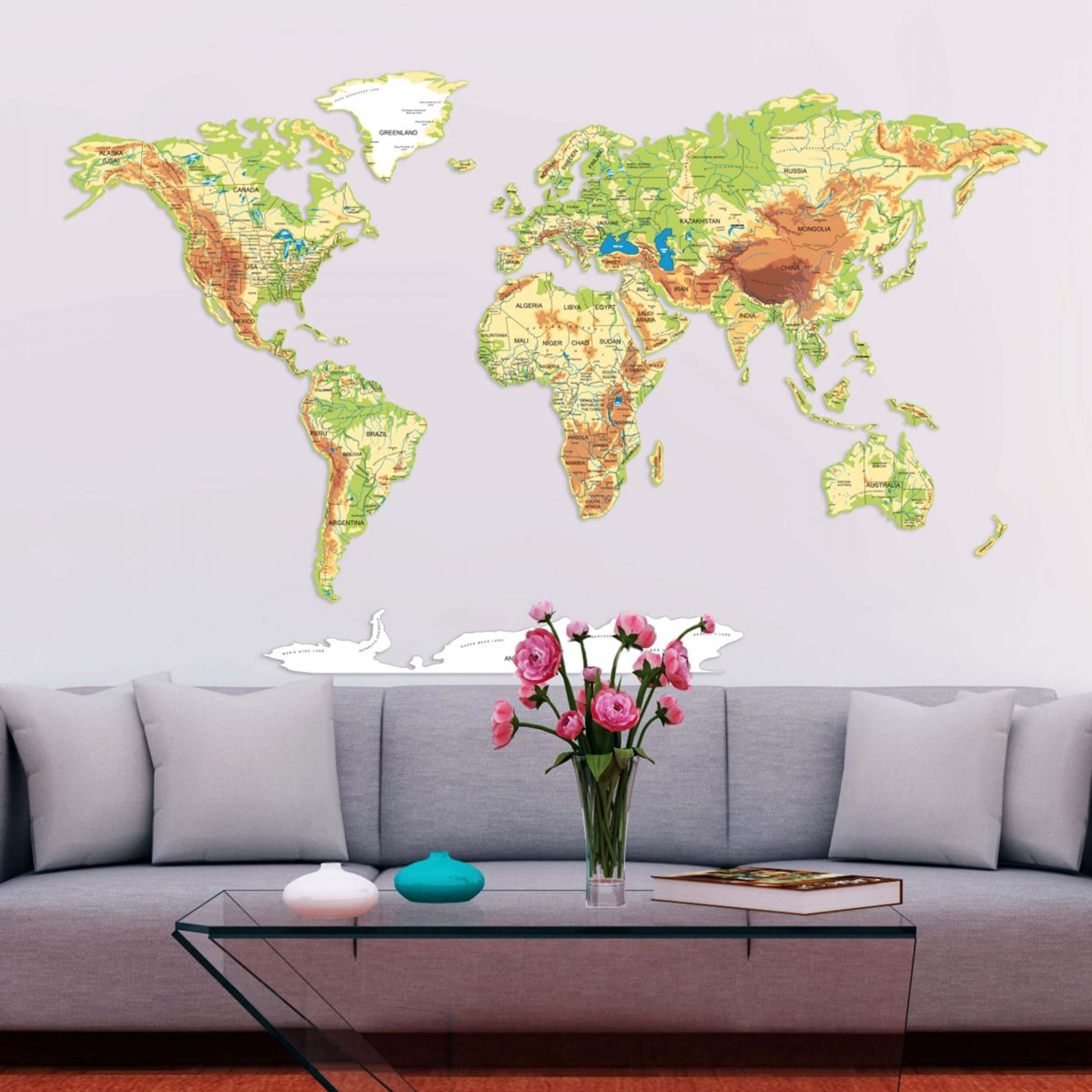 Sticker Map of the World Decal