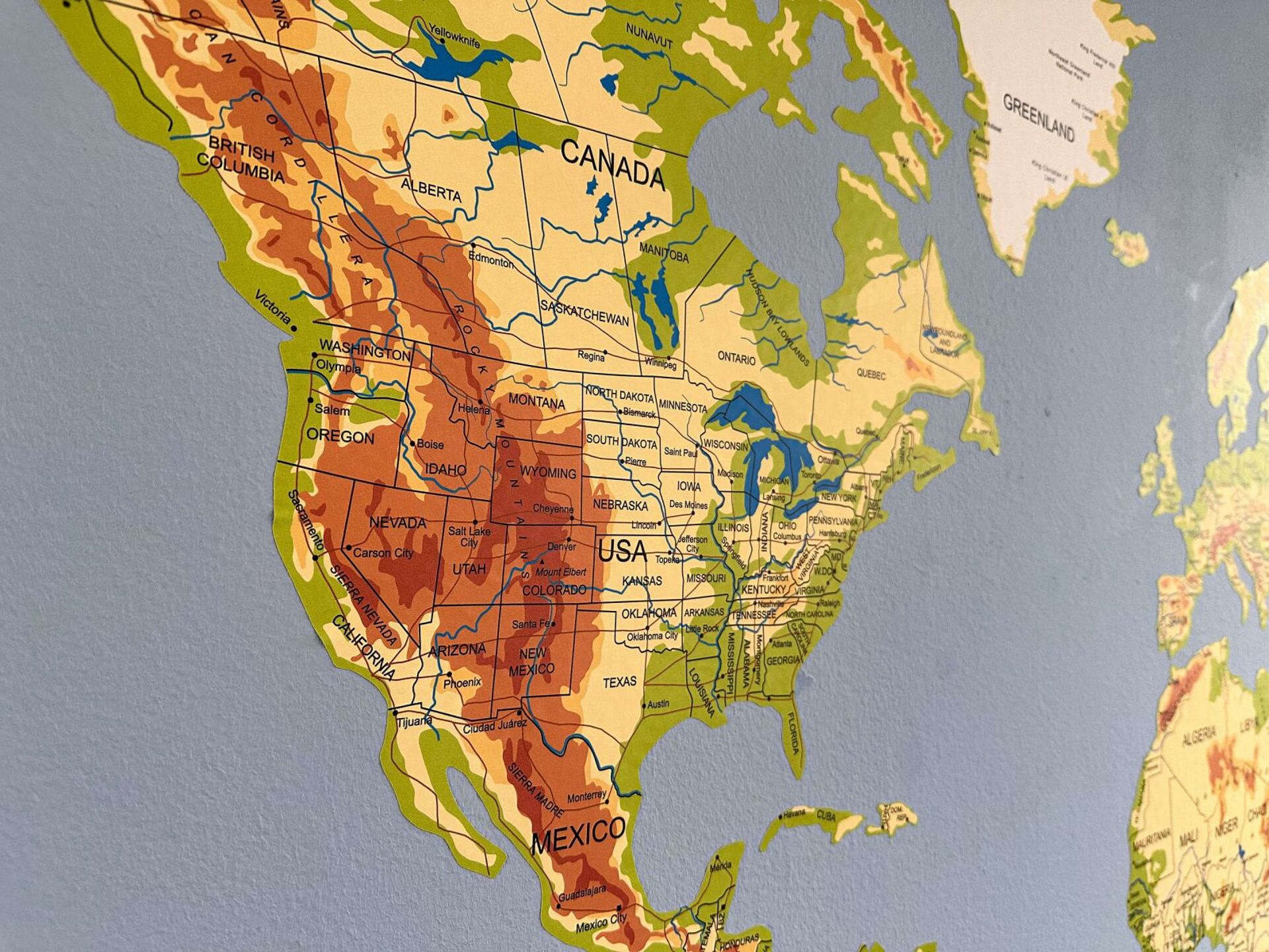 Sticker Map of the World Decal