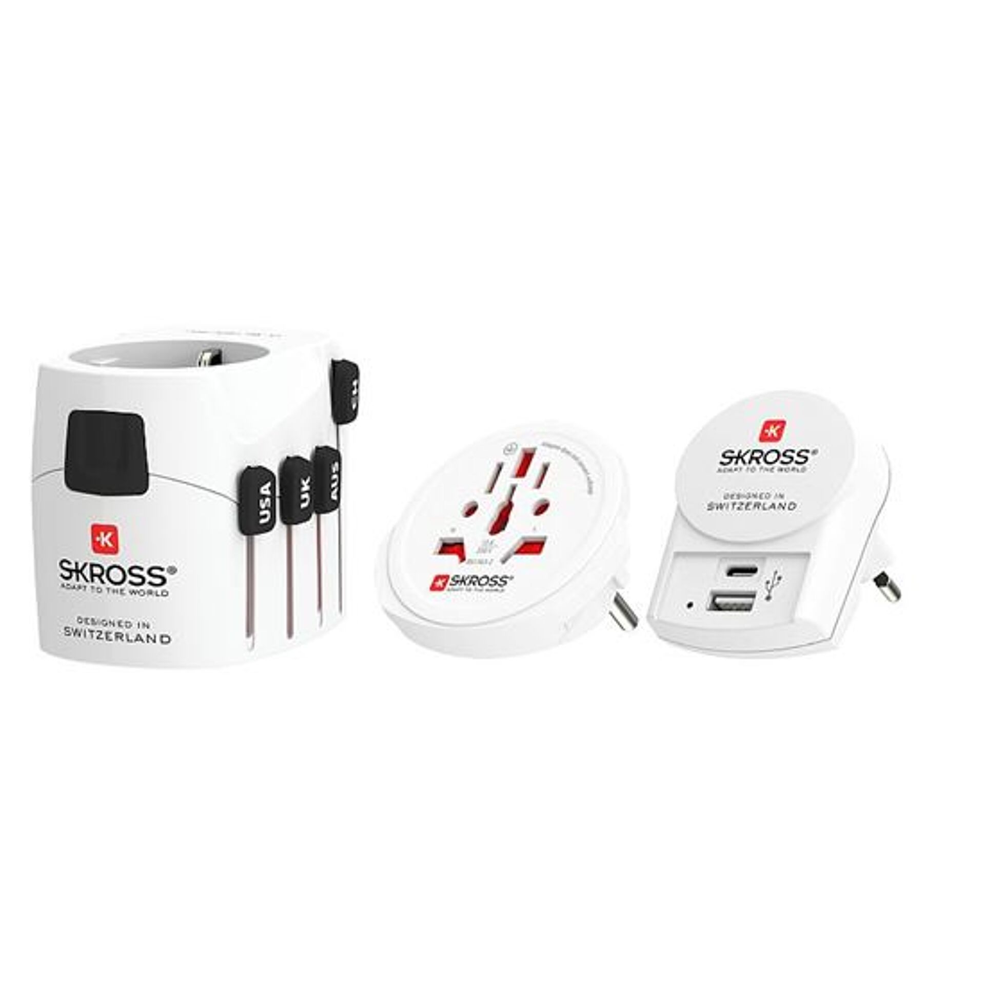 SKROSS matkasovitin PRO+ USB AC30PD, universaali, maadoitettu, USB A+C 30W PD