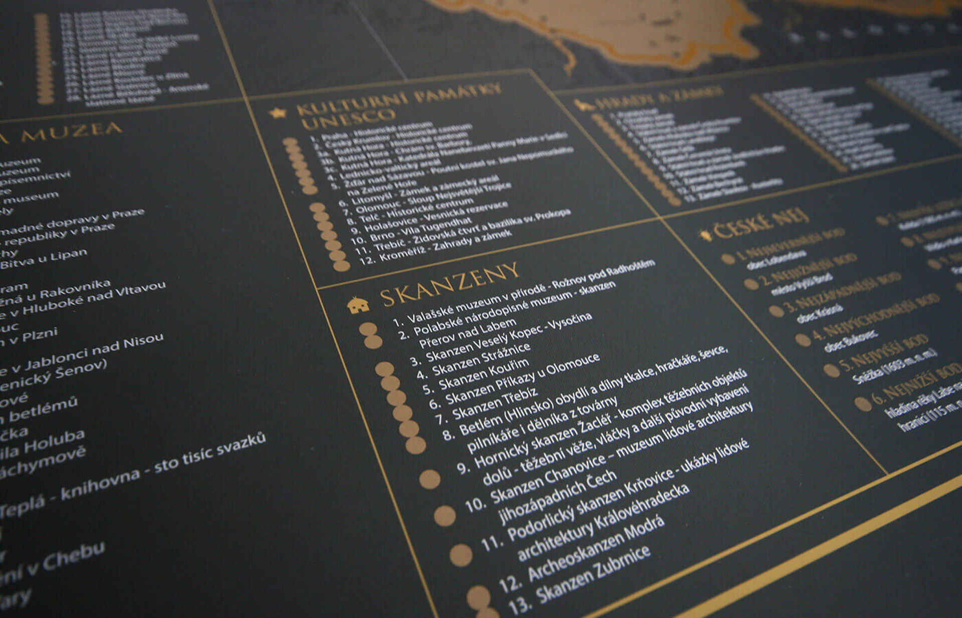 Stírací mapa Česká Republika (ČR)