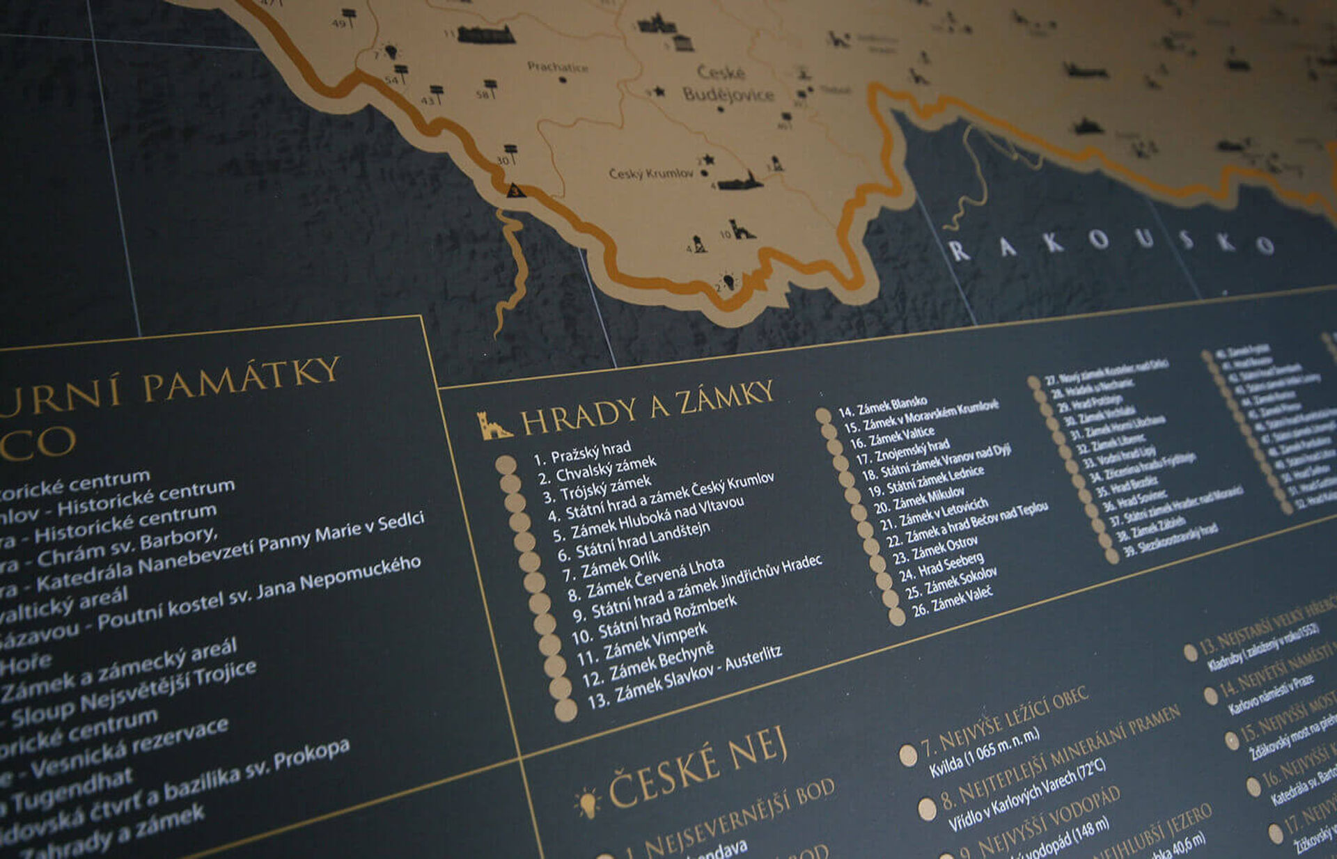 Stírací mapa Česká Republika (ČR)