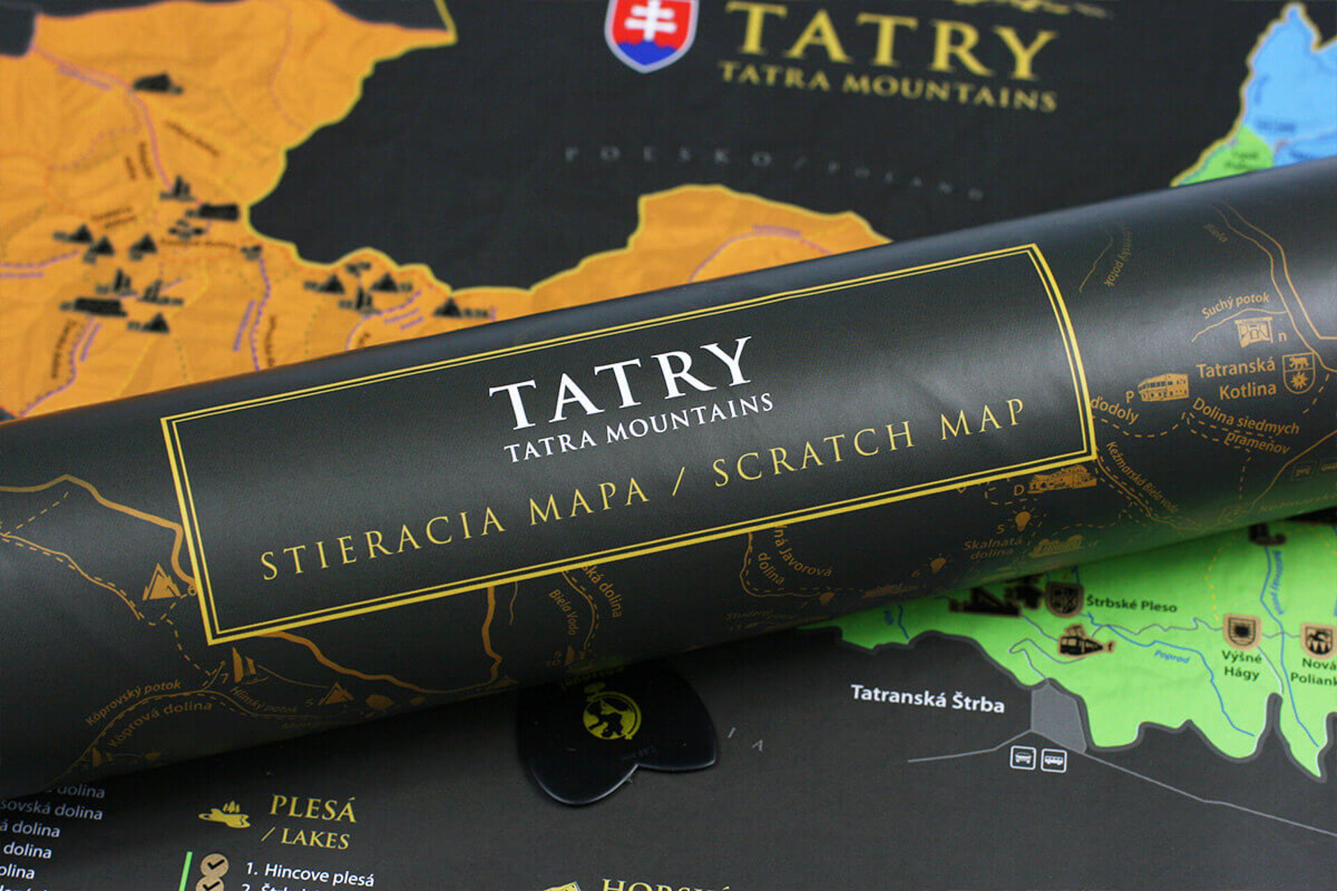 Lääne-, Belianske ja Kõrge-Tatra kaart - suurus A3