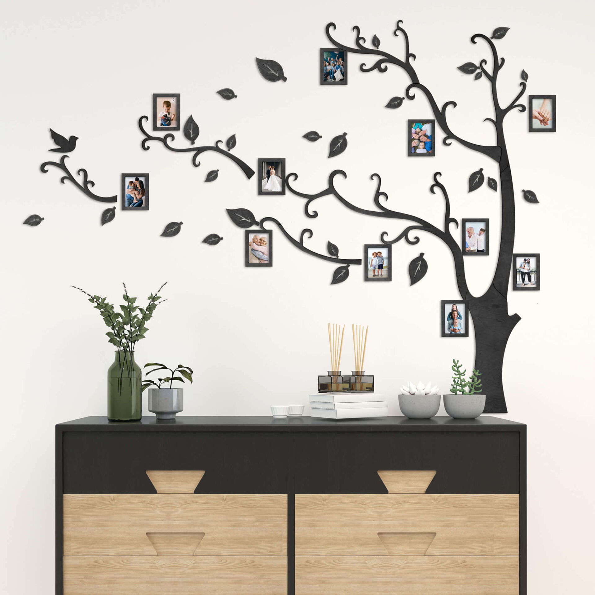 Rame foto din lemn pentru arborele genealogic