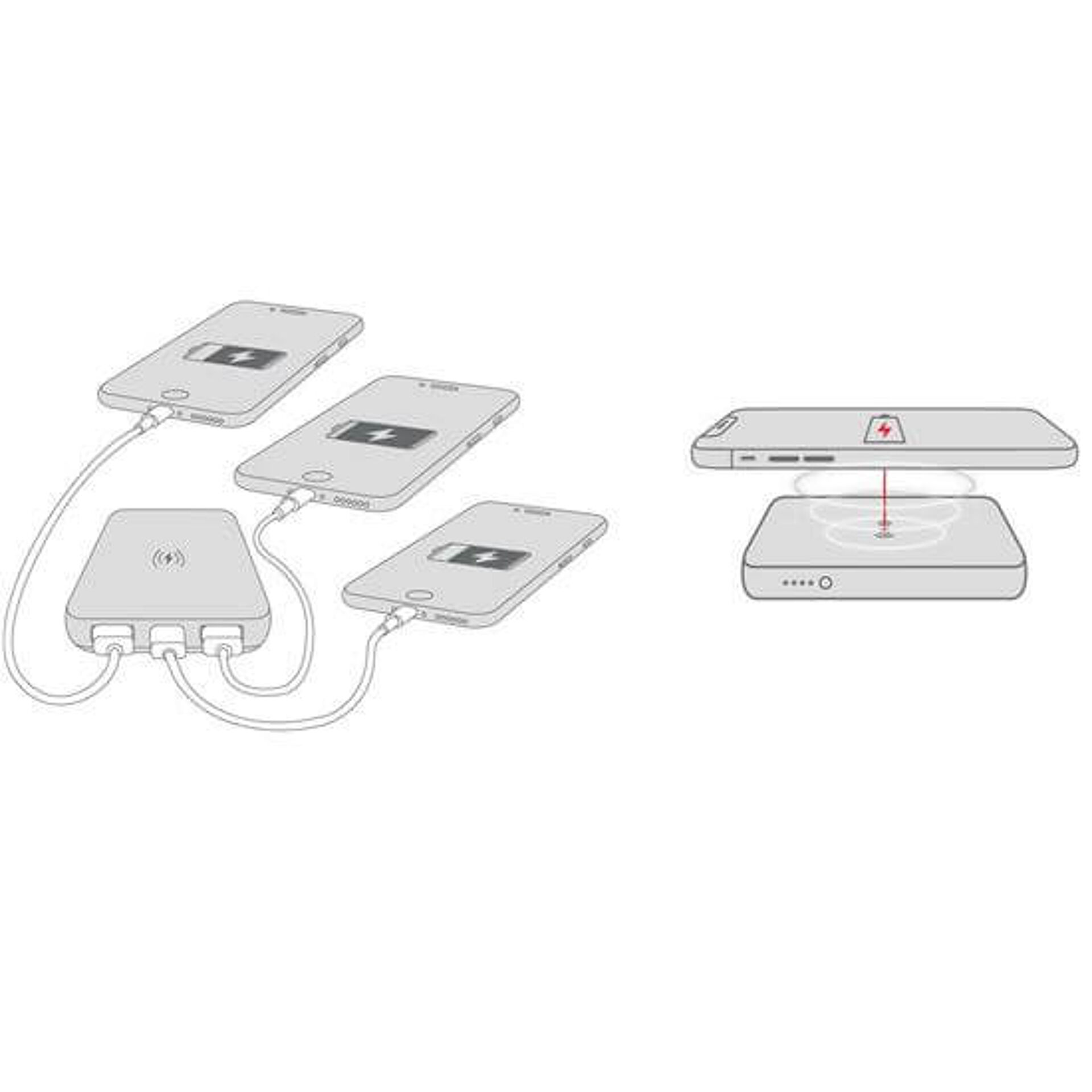 SKROSS DN56W-PD Reload 10 Wireless Qi PD, 10000mAh, USB A+C Powerbank