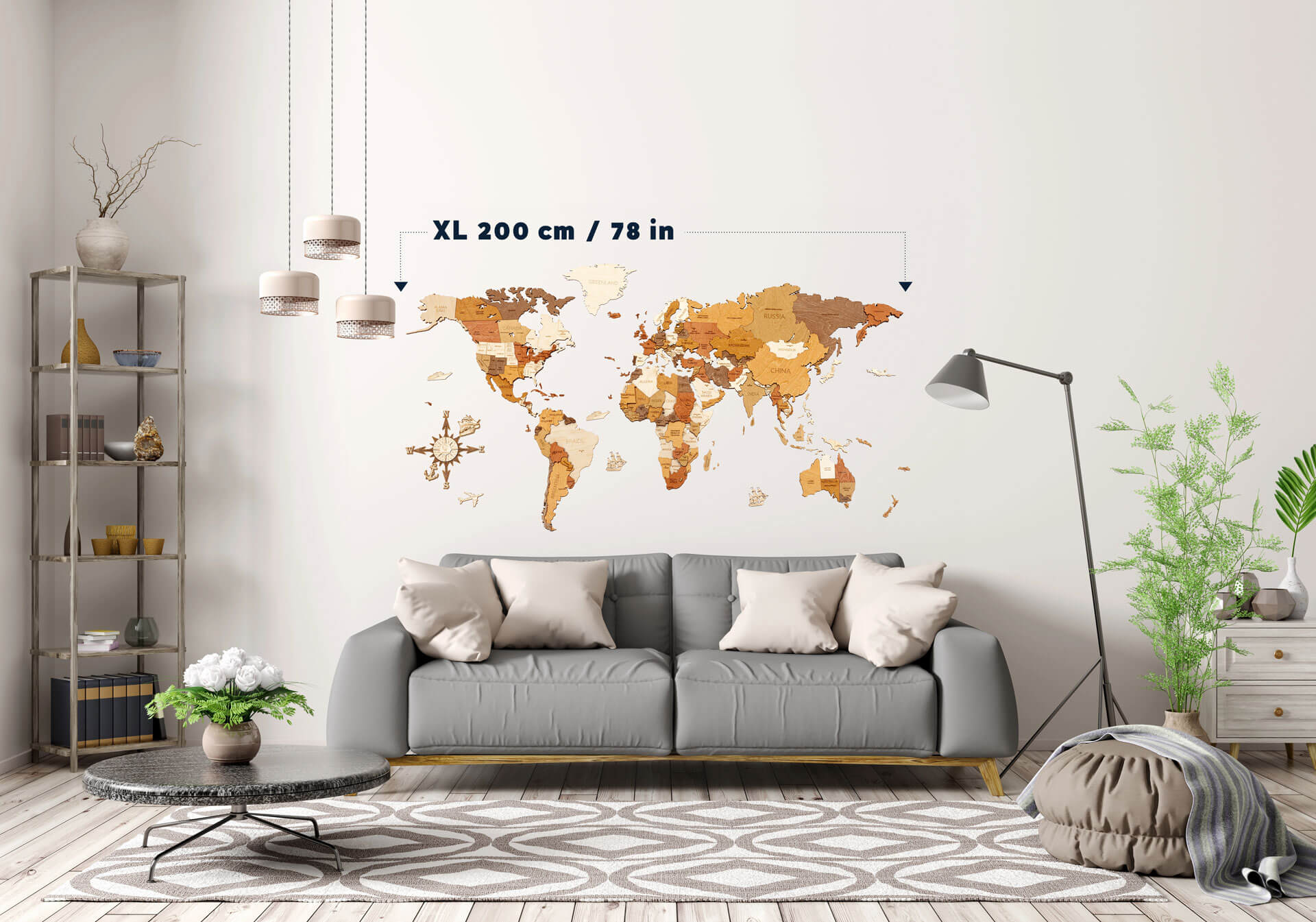 XL 200 cm / 78 in