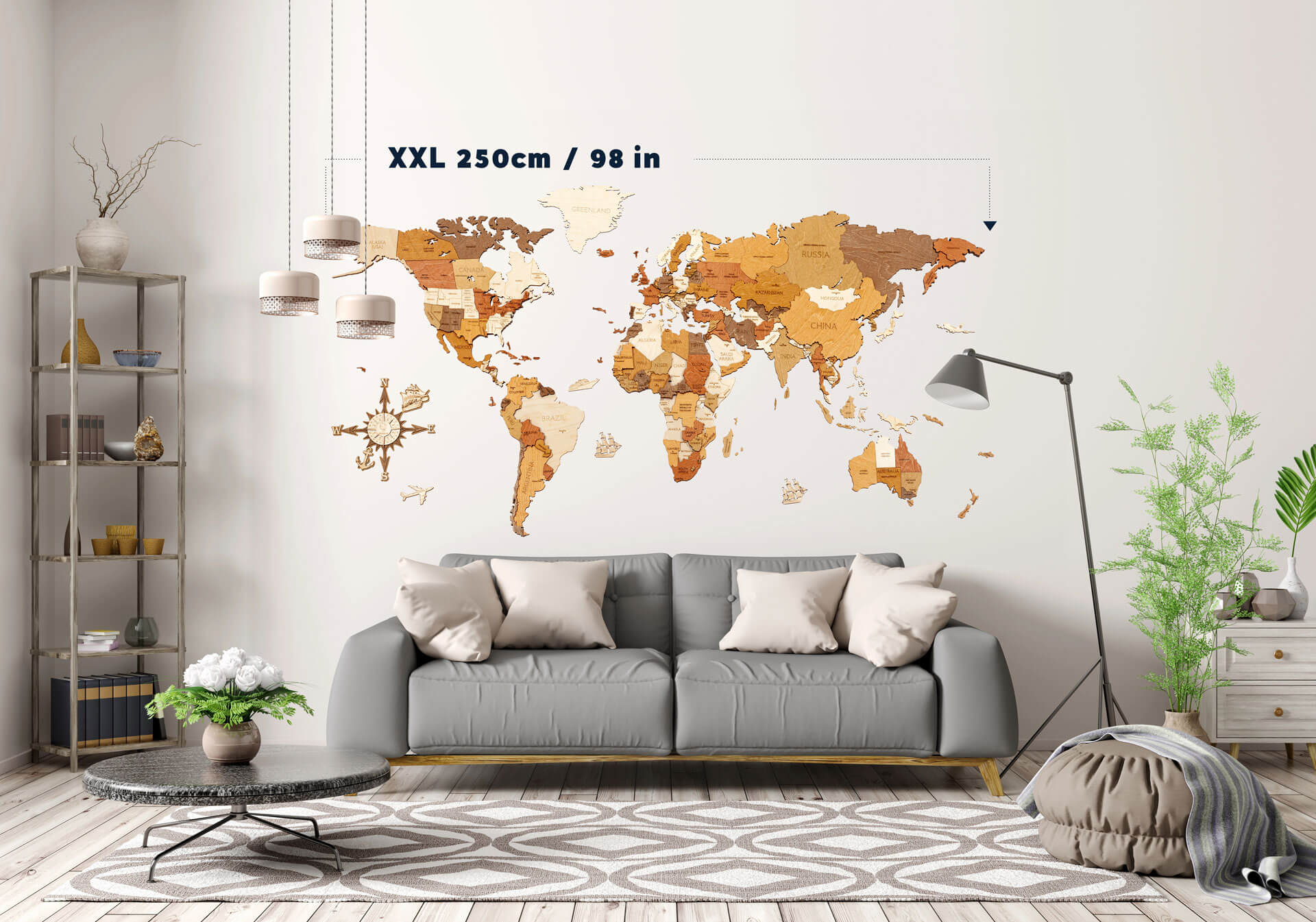 XXL 250 cm / 98 in