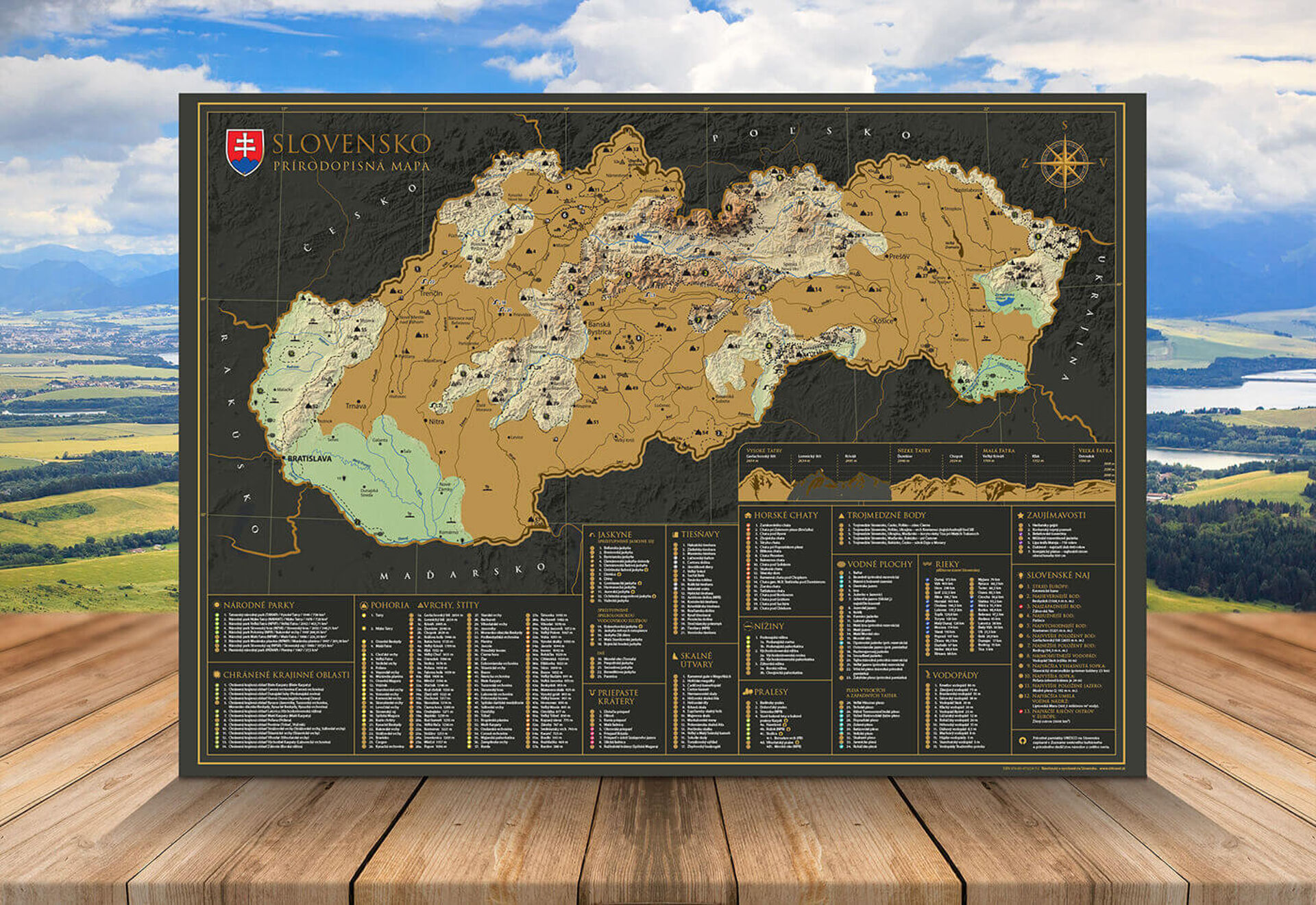 Scratch off Map of Slovakia - Natural