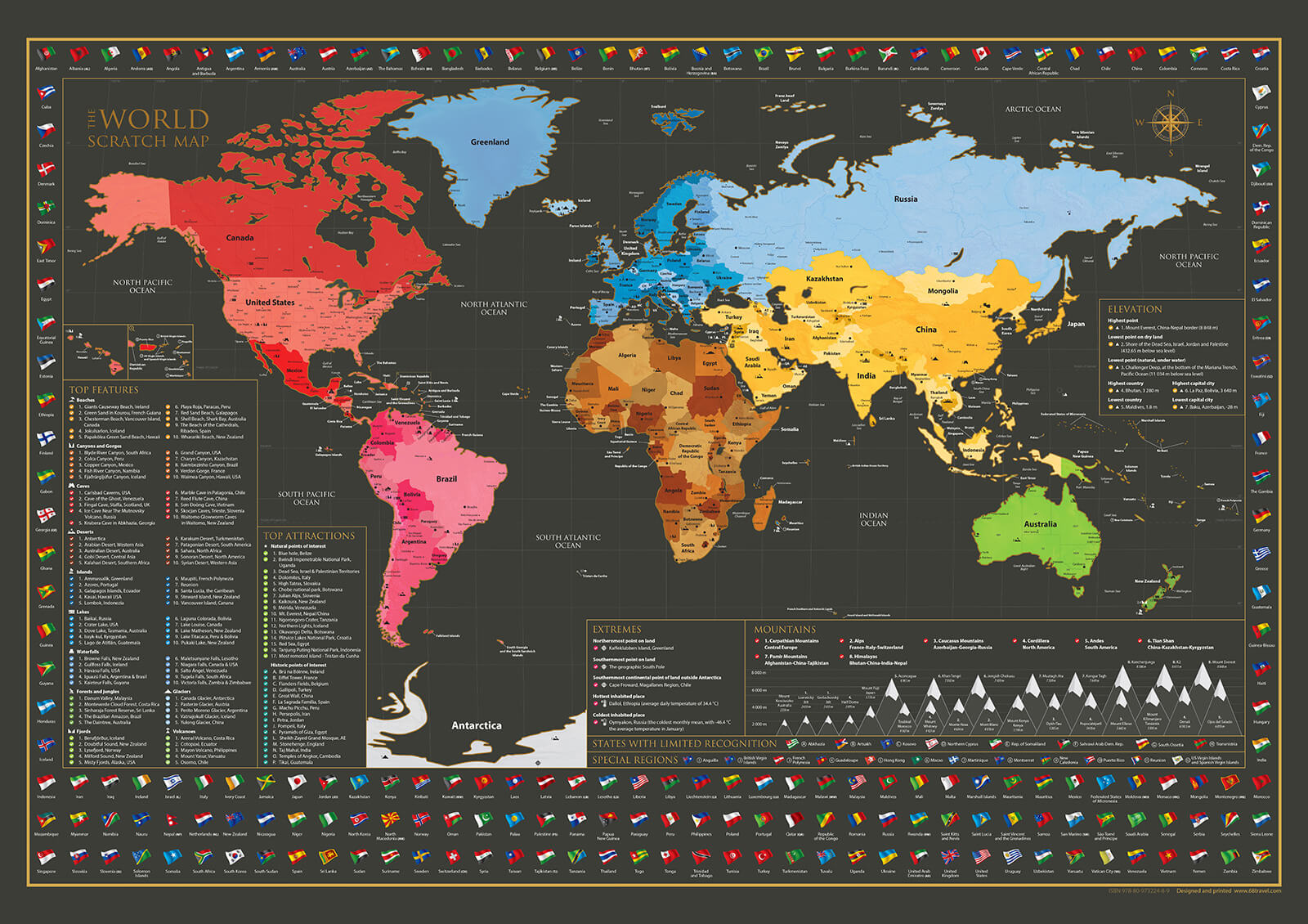 世界のスクラッチ地図 | 68travel