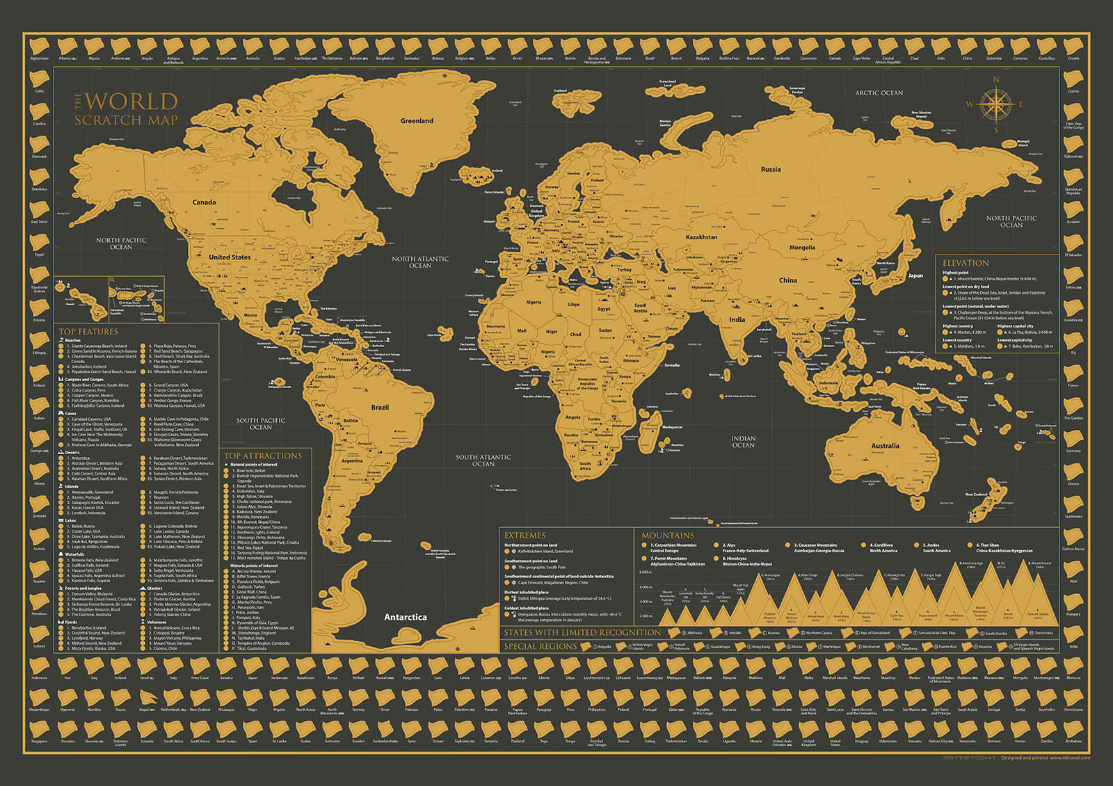 世界のスクラッチ地図 | 68travel