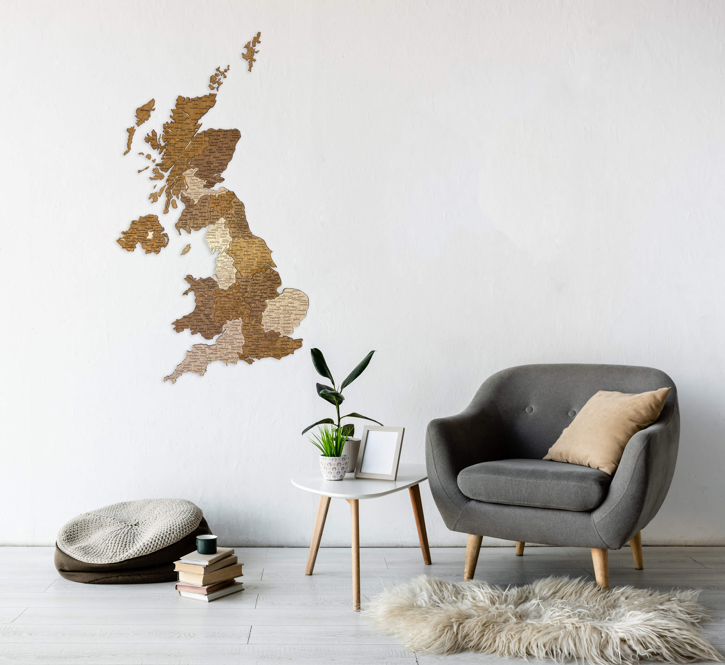 ファリエロサルティ イギリス地図柄 VERY掲載☆地図柄Specialストール - ファリエロサルティ