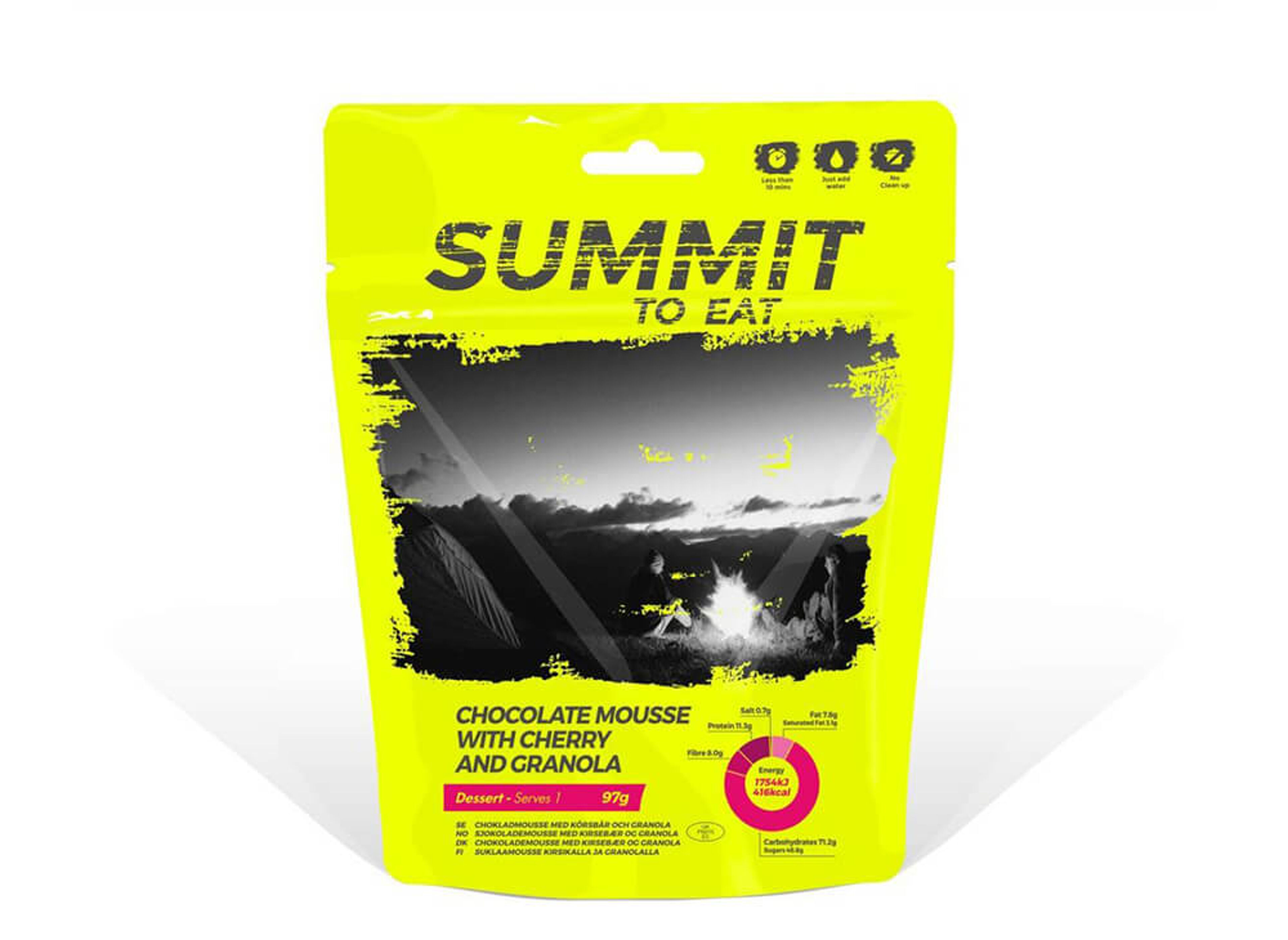 Summit to Eat – Mousse de chocolate con granola y cereza