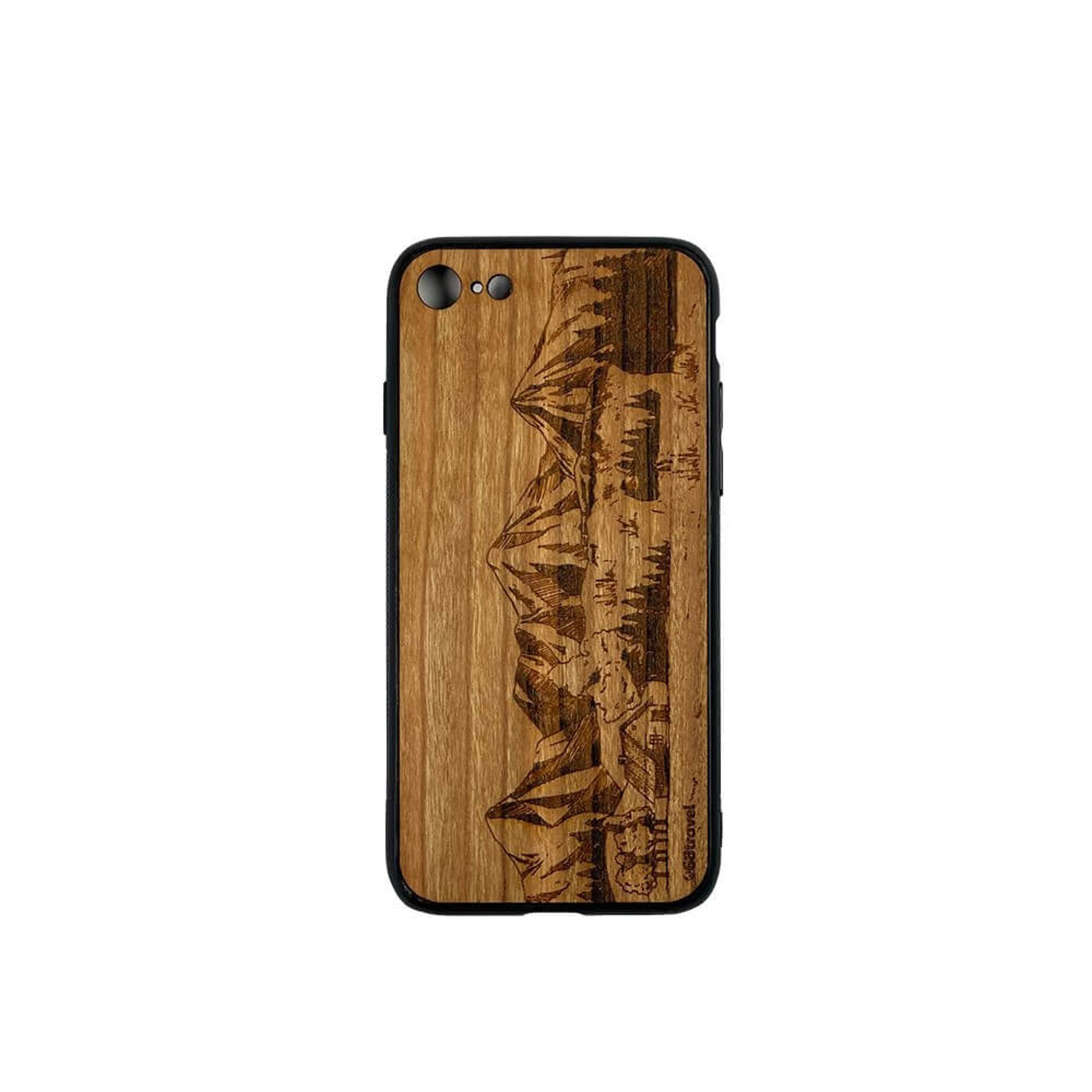 Montagnes - Coque pour téléphone en bois