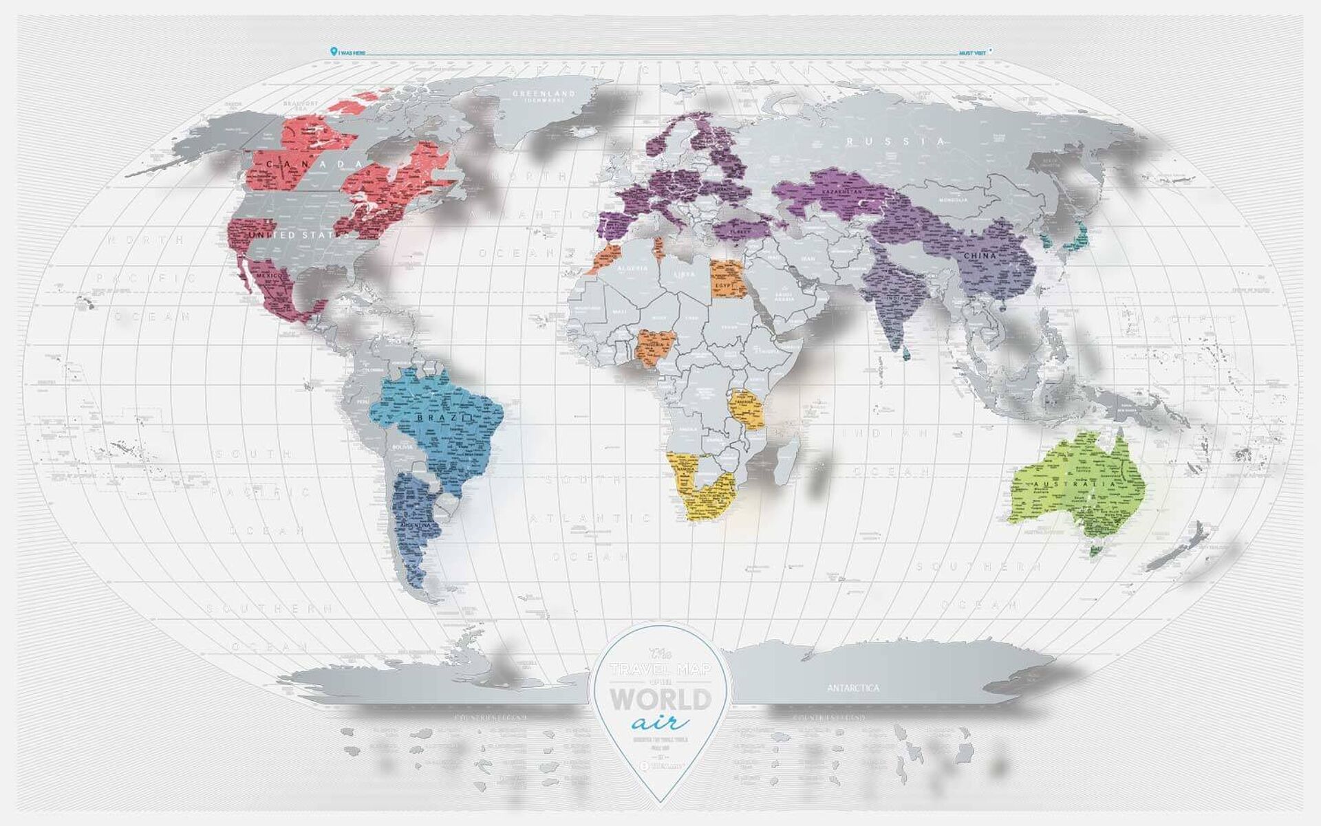 Rubbelkarte Travel Map Air World