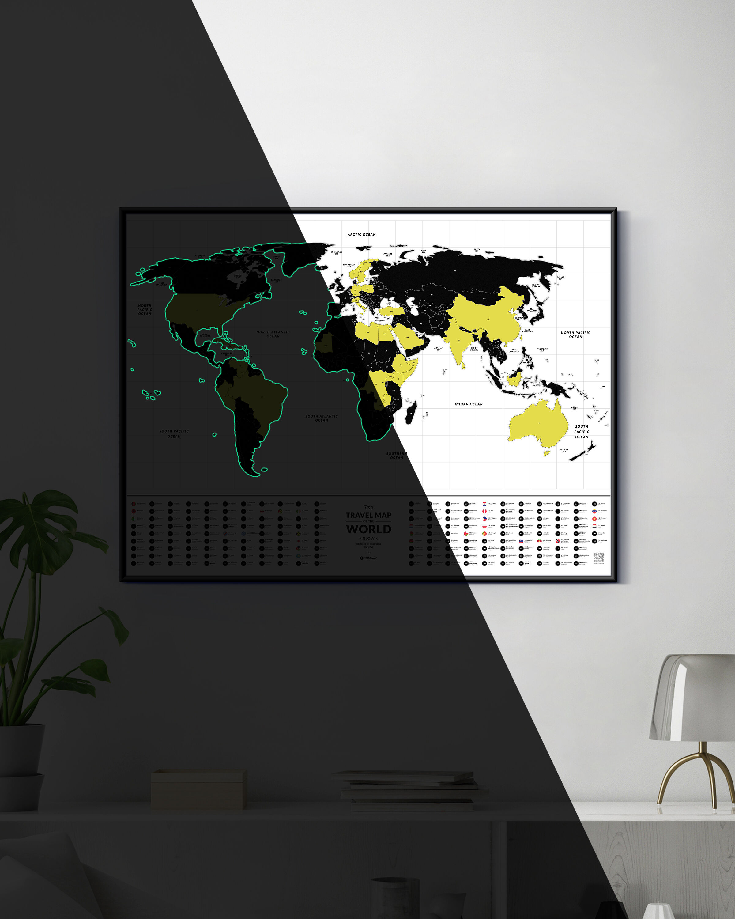 フィンランドのスクラッチ地図　♡ ゴールド　1枚 ヨーロッパのスクラッチ地図 | 68travel