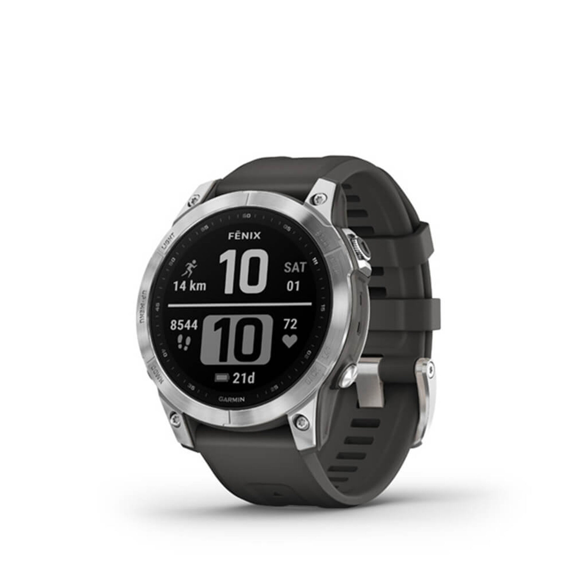 Garmin fenix 7 - Sølv, grafitbånd