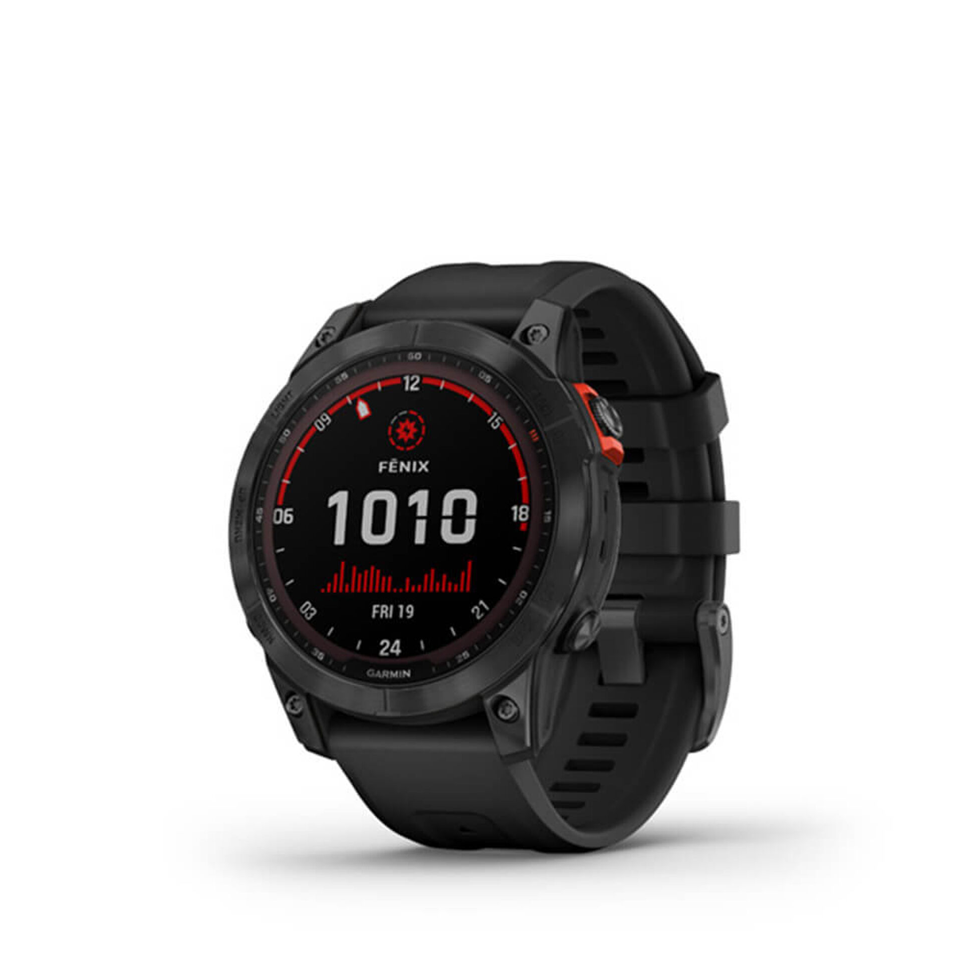 Garmin fenix 7 Solar - Leigrijs, zwarte band