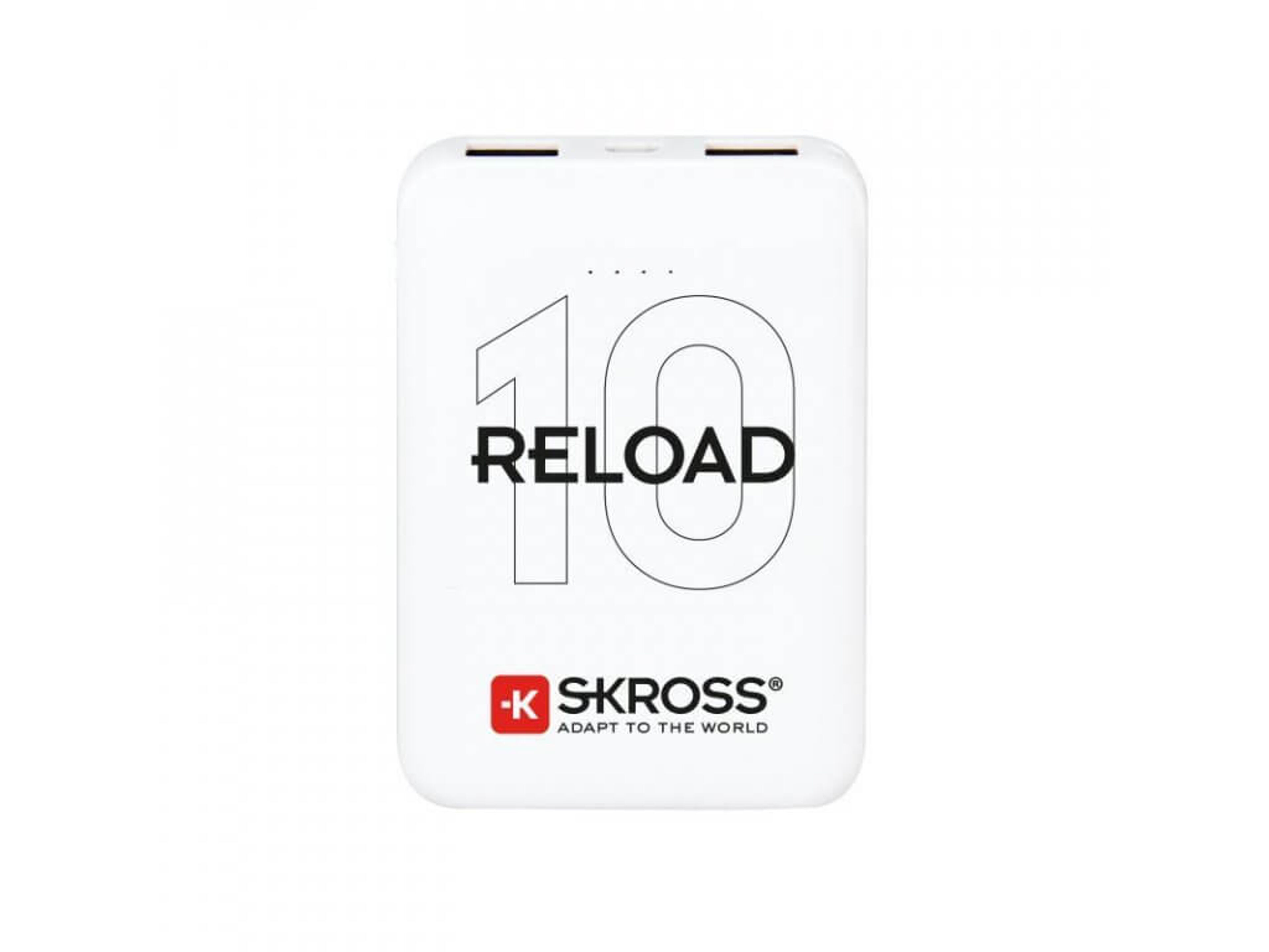 SKROSS powerbank, Reload 10, 10000mAh, sortie 2x 2A, câble microUSB